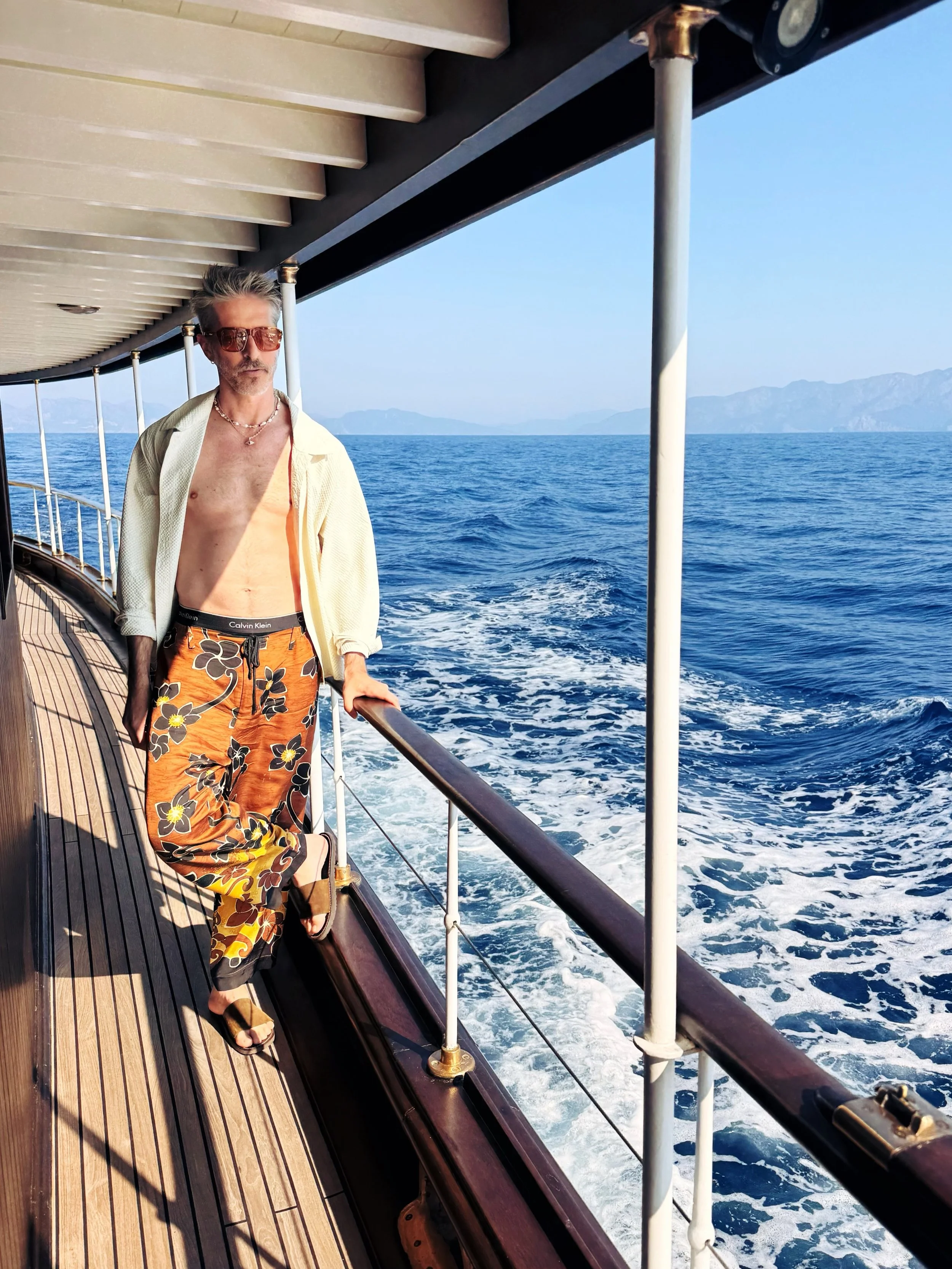 Just another morning on the boat making my fianc&eacute; take a bunch of pictures of me before we&rsquo;ve even had coffee.