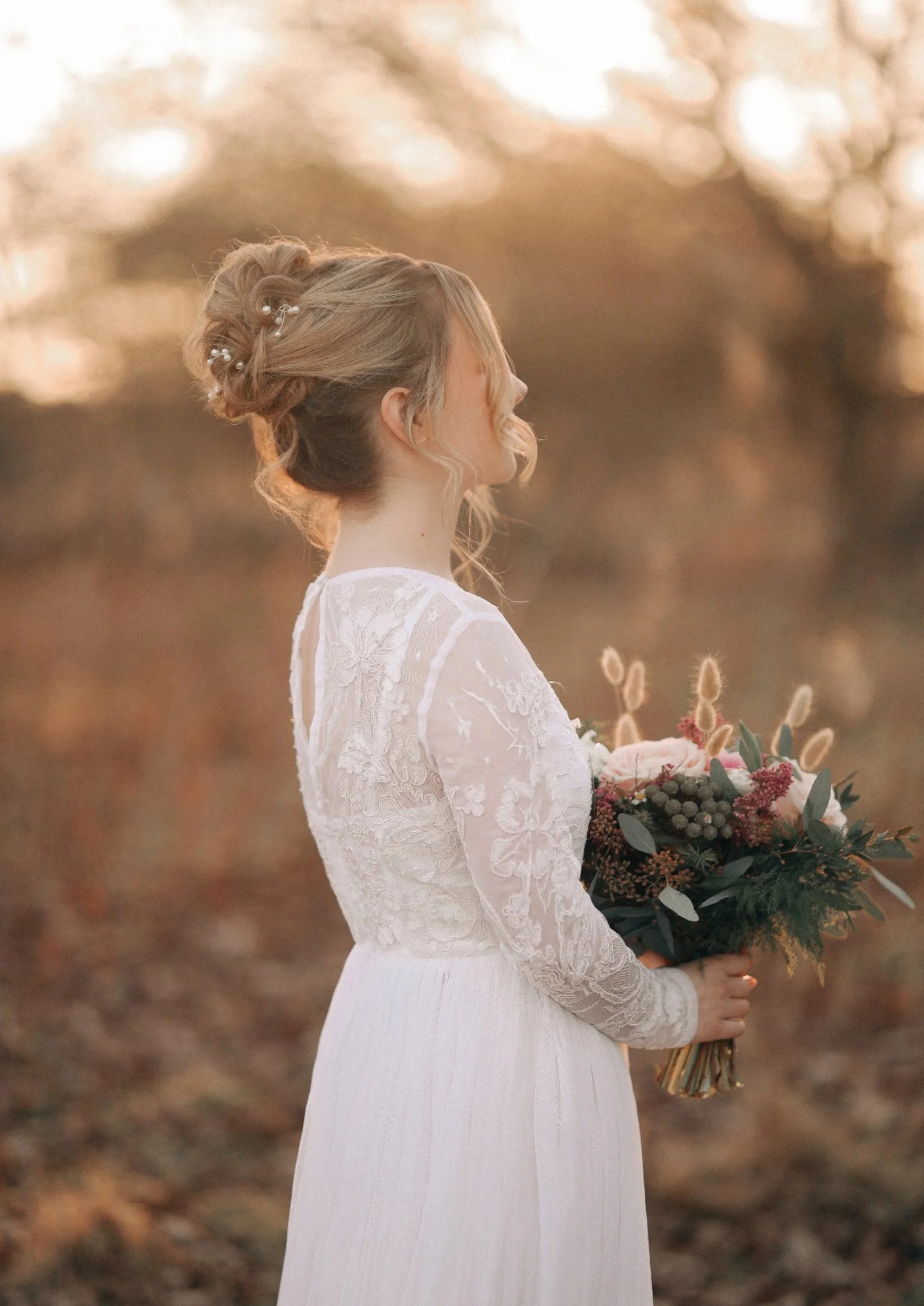 Wedding shoot with a hair up by Nathan