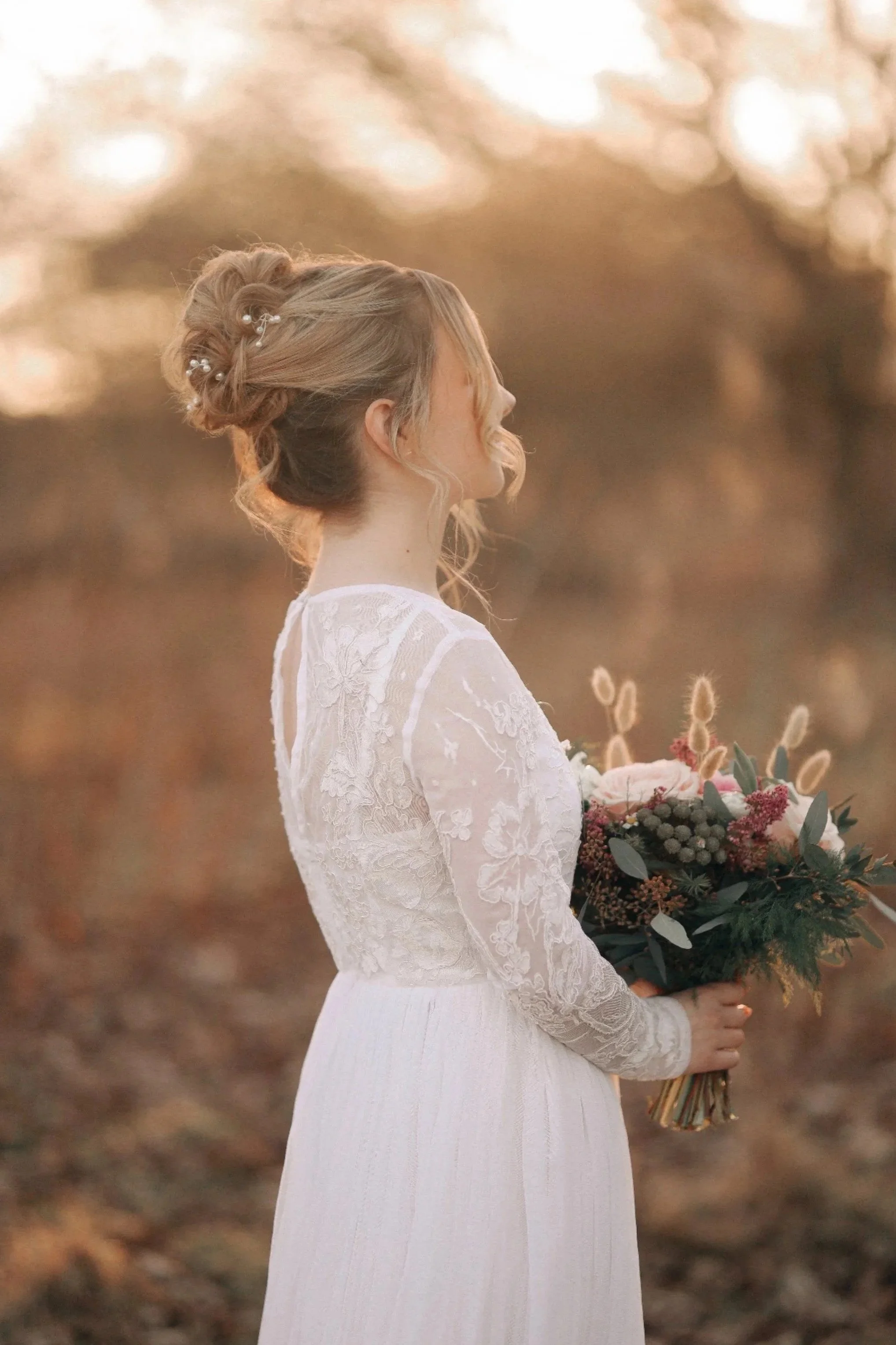 Wedding shoot with a hair up by Nathan