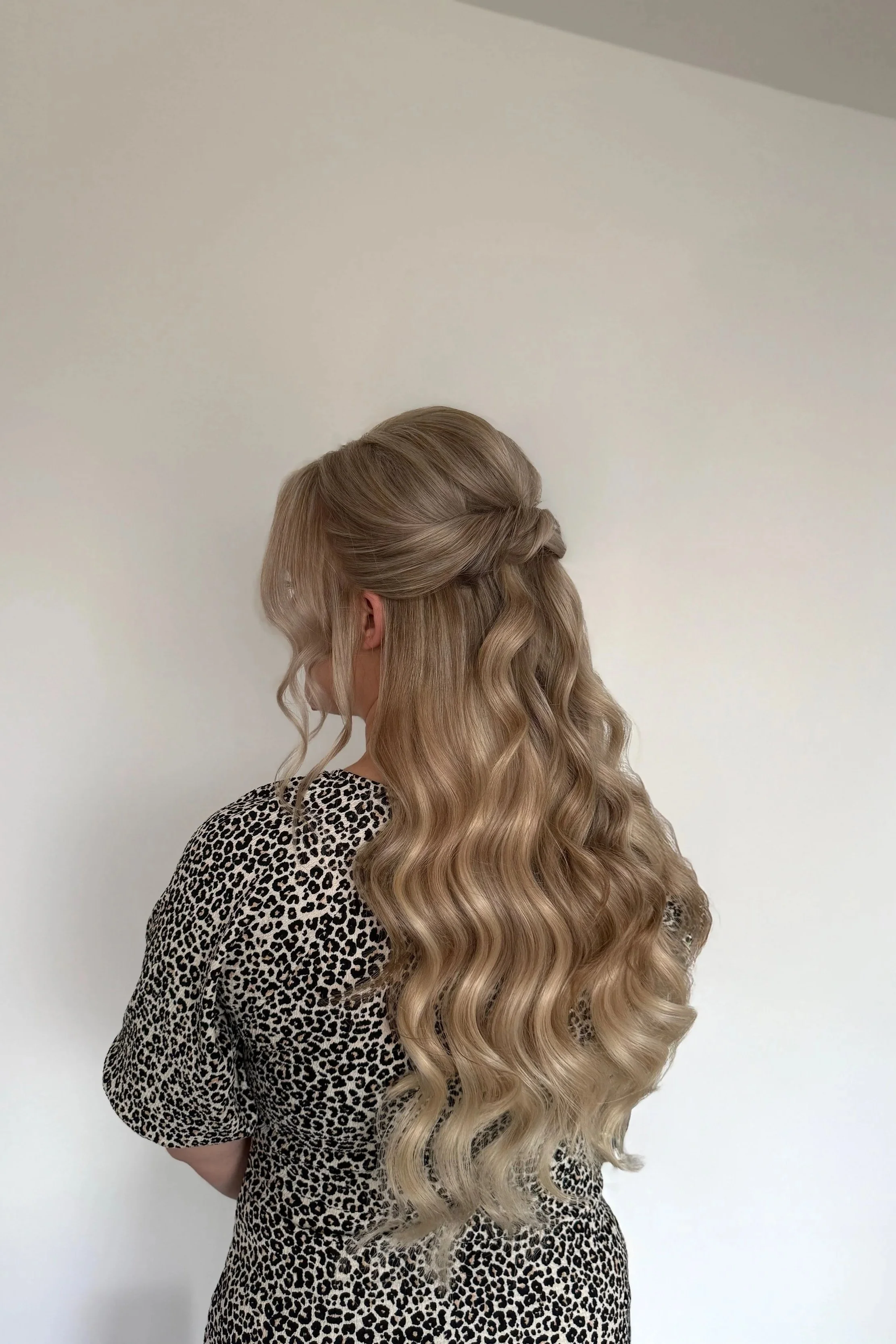 Bridal hair trial - half up, half down