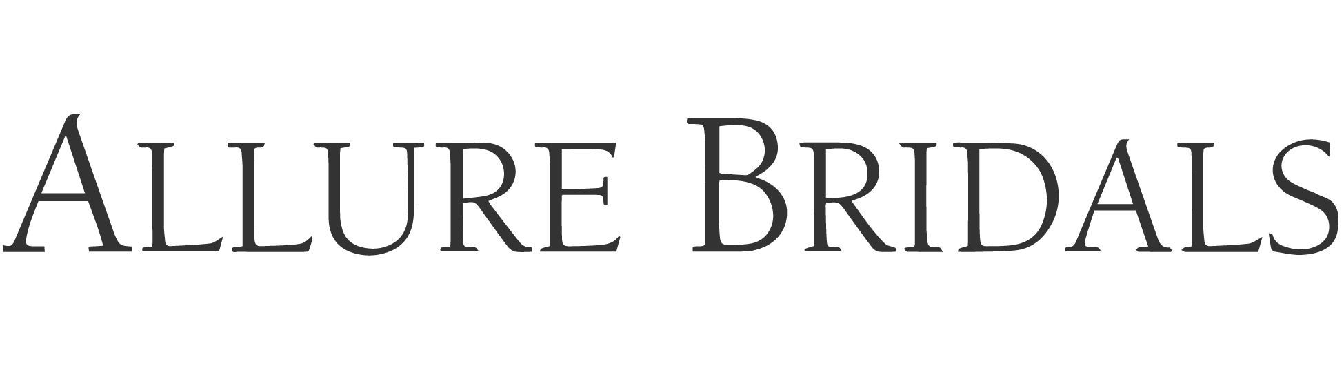 Text reading 'Allure Bridas' in black font on a white background.