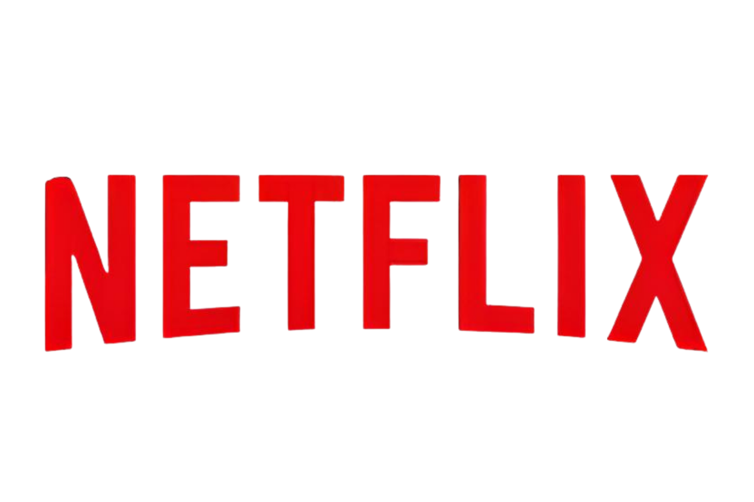 The Netflix logo in red 3D letters against a black background.