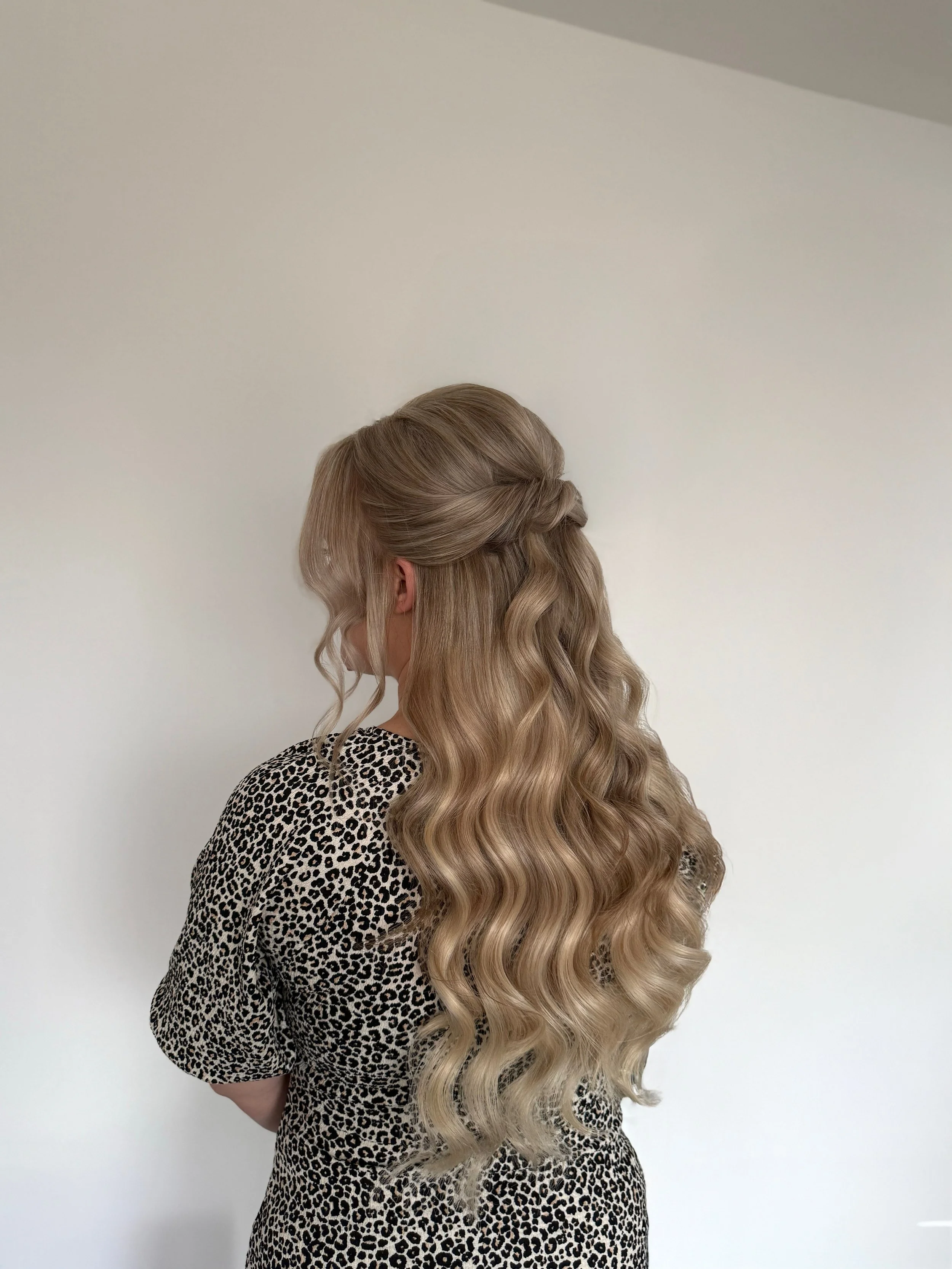 Bridal hair trial - half up, half down