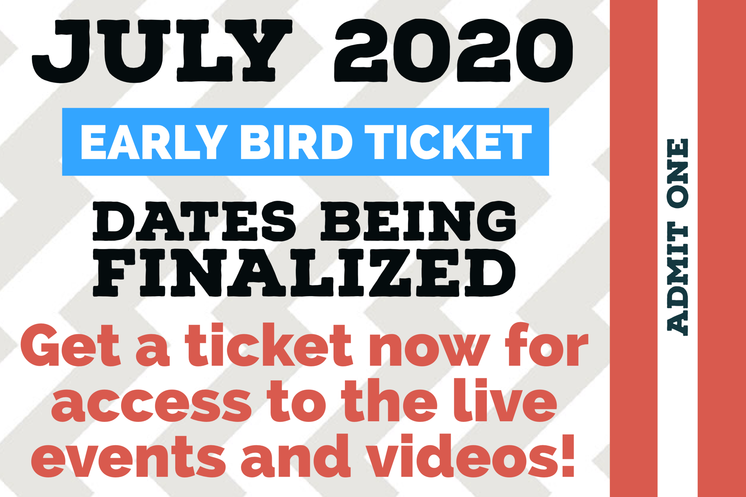 Virtual Ticket: Investment Event (July 2020)