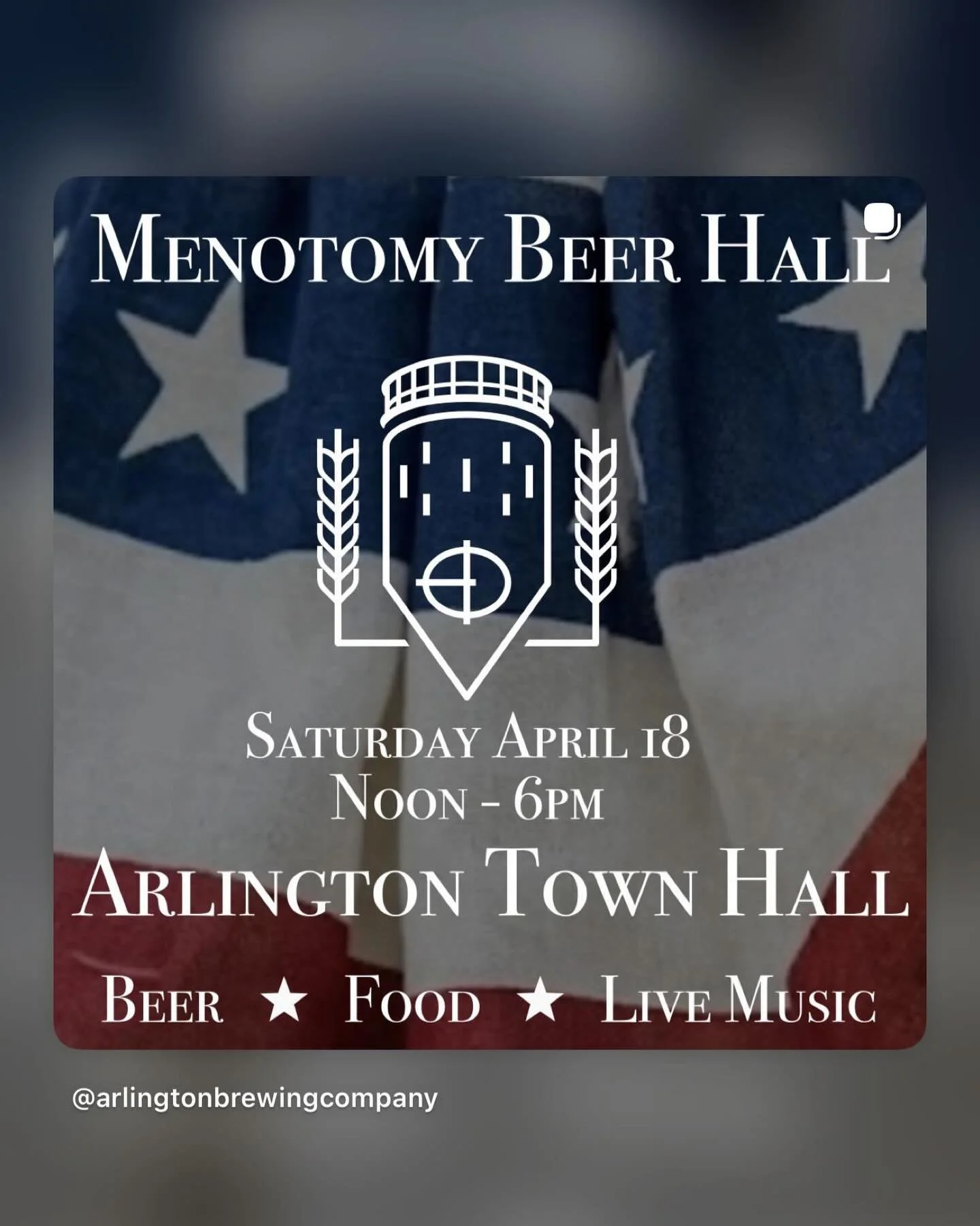 Come see us at Arlington Town Hall with @arlingtonbrewingcompany Beer Garden on Saturday from 12-6!