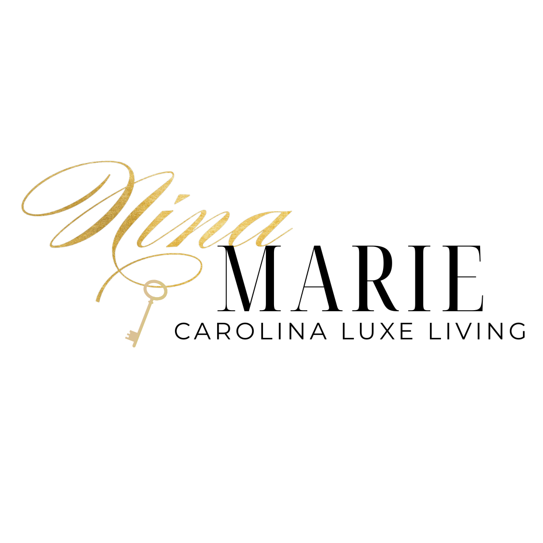 Gold cursive text reading 'Dina' with a key design element on a black background.