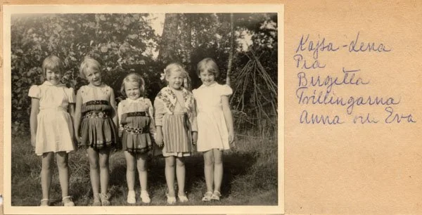  Wasavägen 6. Birgitta Wiström Larsson (andra från vänster) 