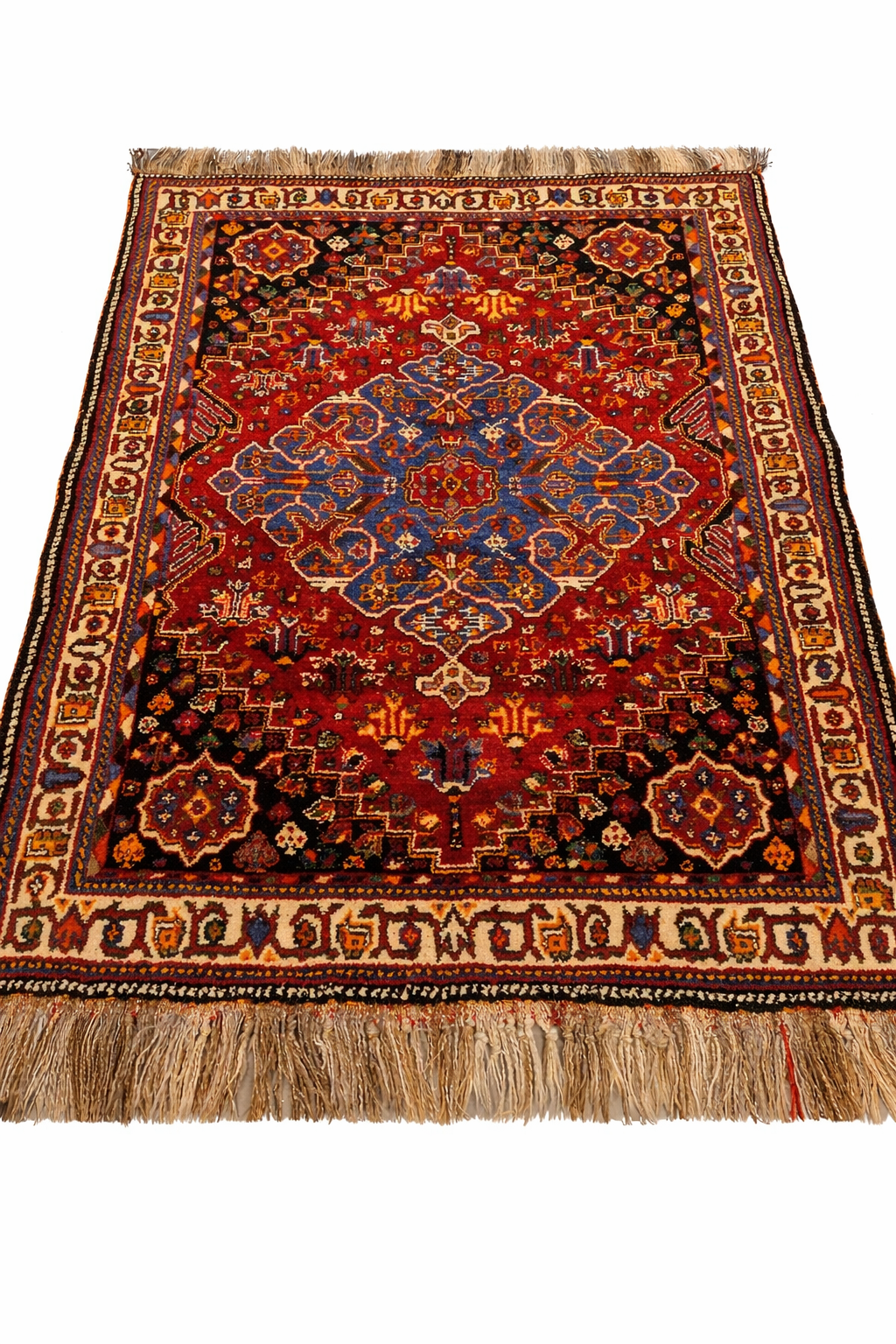 Circa 1980 Handmade Persian Shiraz Rug