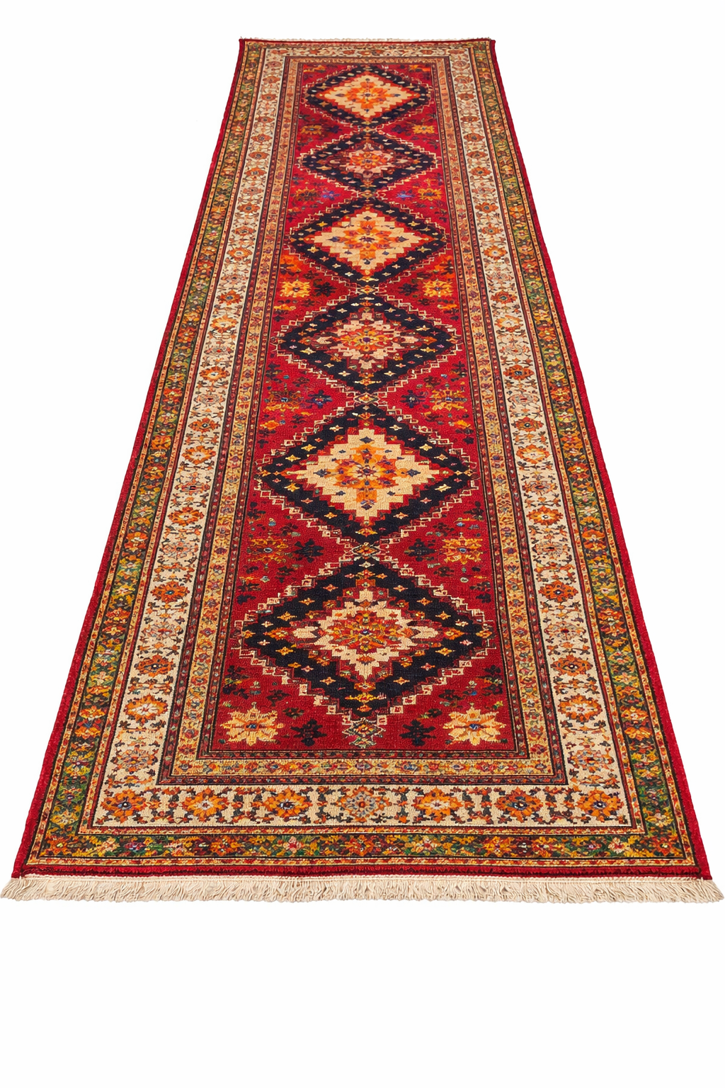 Circa 1900 Antique Handmade Caucasian Runner