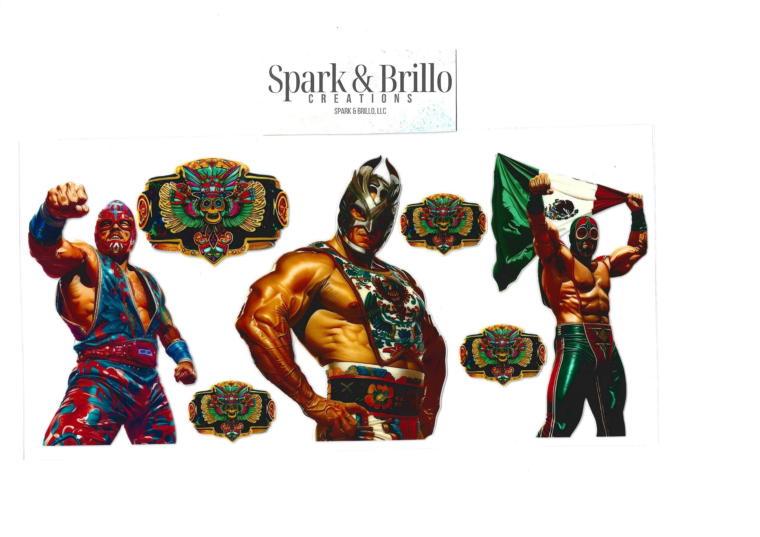 Hispanic Lucha Libre -  16 OZ  UV DTF Wraps