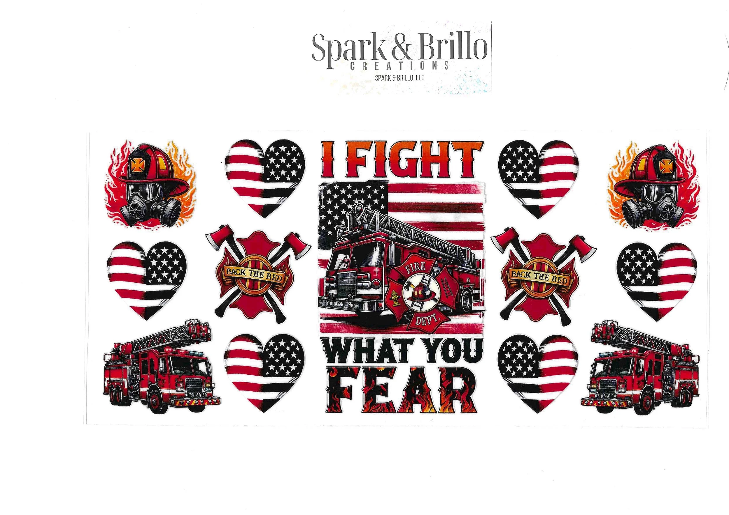 Firefighters -  16 OZ  UV DTF Wraps