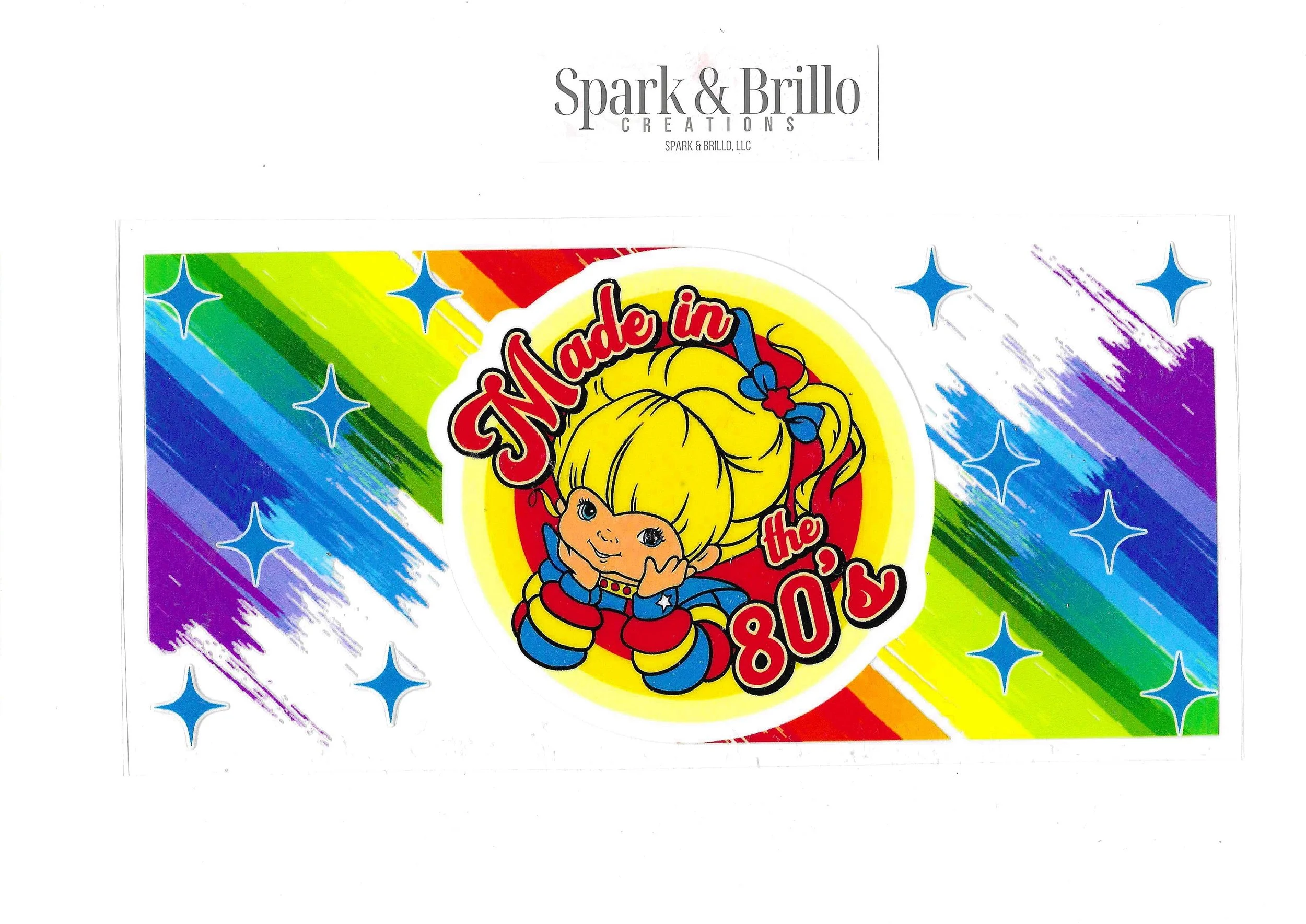 Rainbow Brite II -  16 OZ  UV DTF Wraps