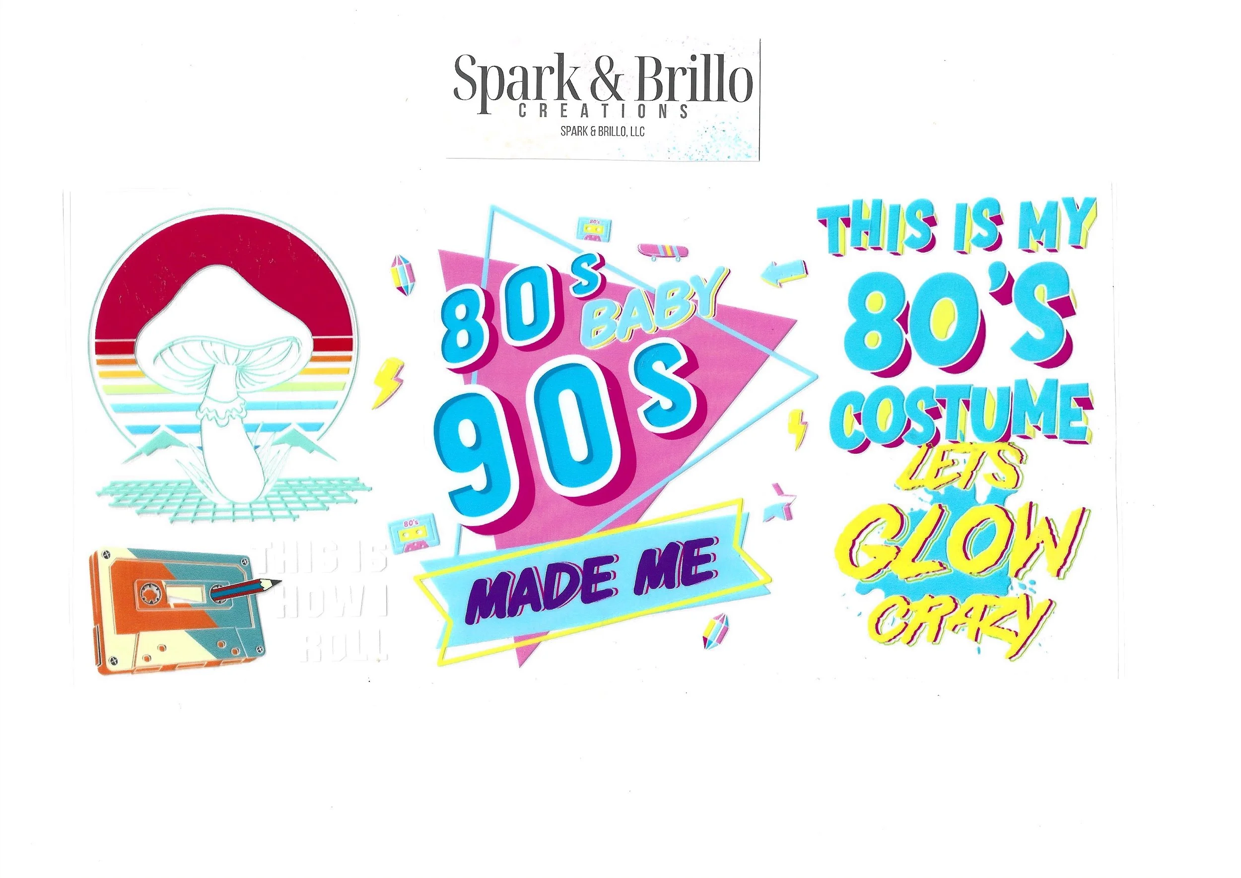 80s, 90s - 16 OZ UV DTF Wraps