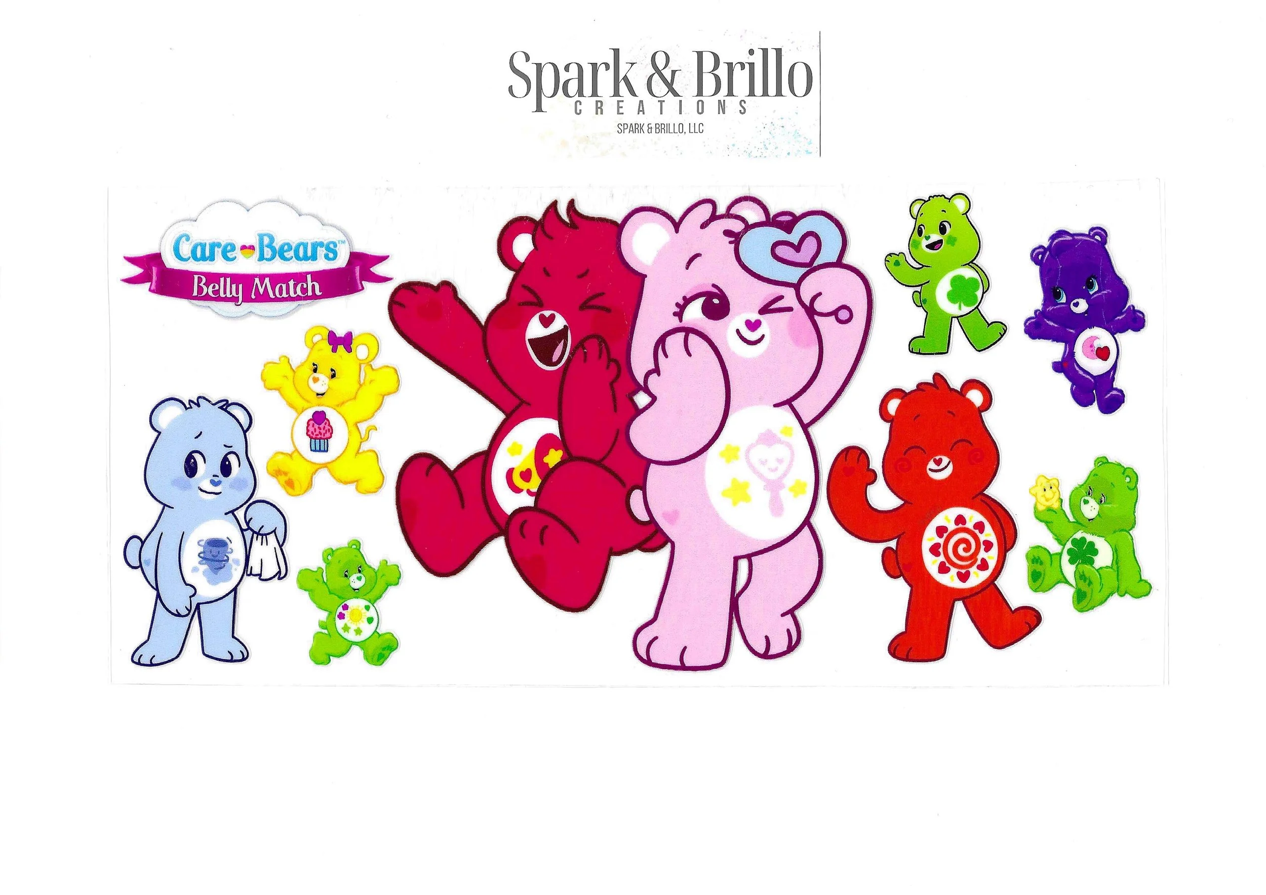 Sparkling New | Care Bears - 16 oz UV DTF Wraps