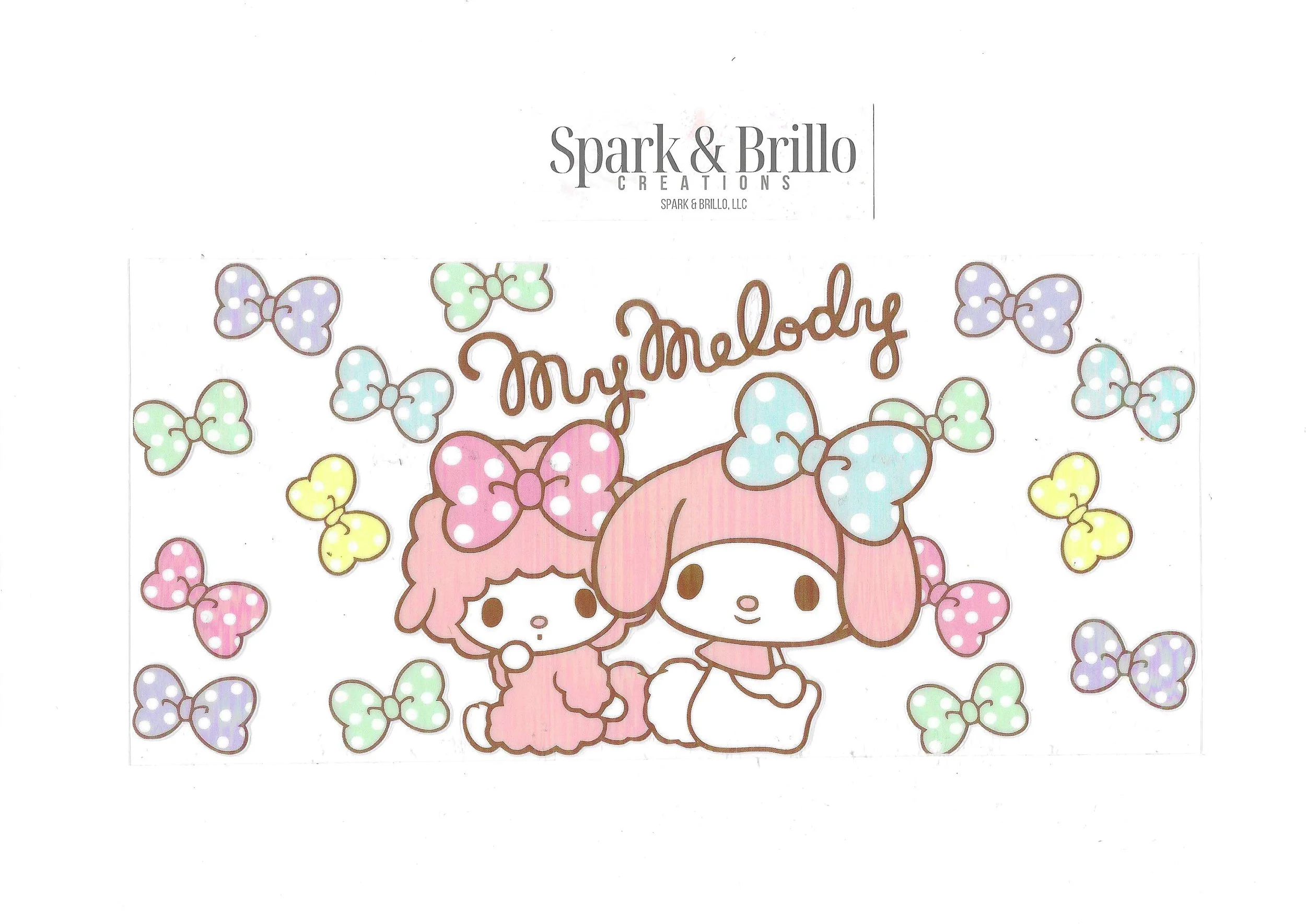 My Melody - 16 Oz. UV DTF Transfers