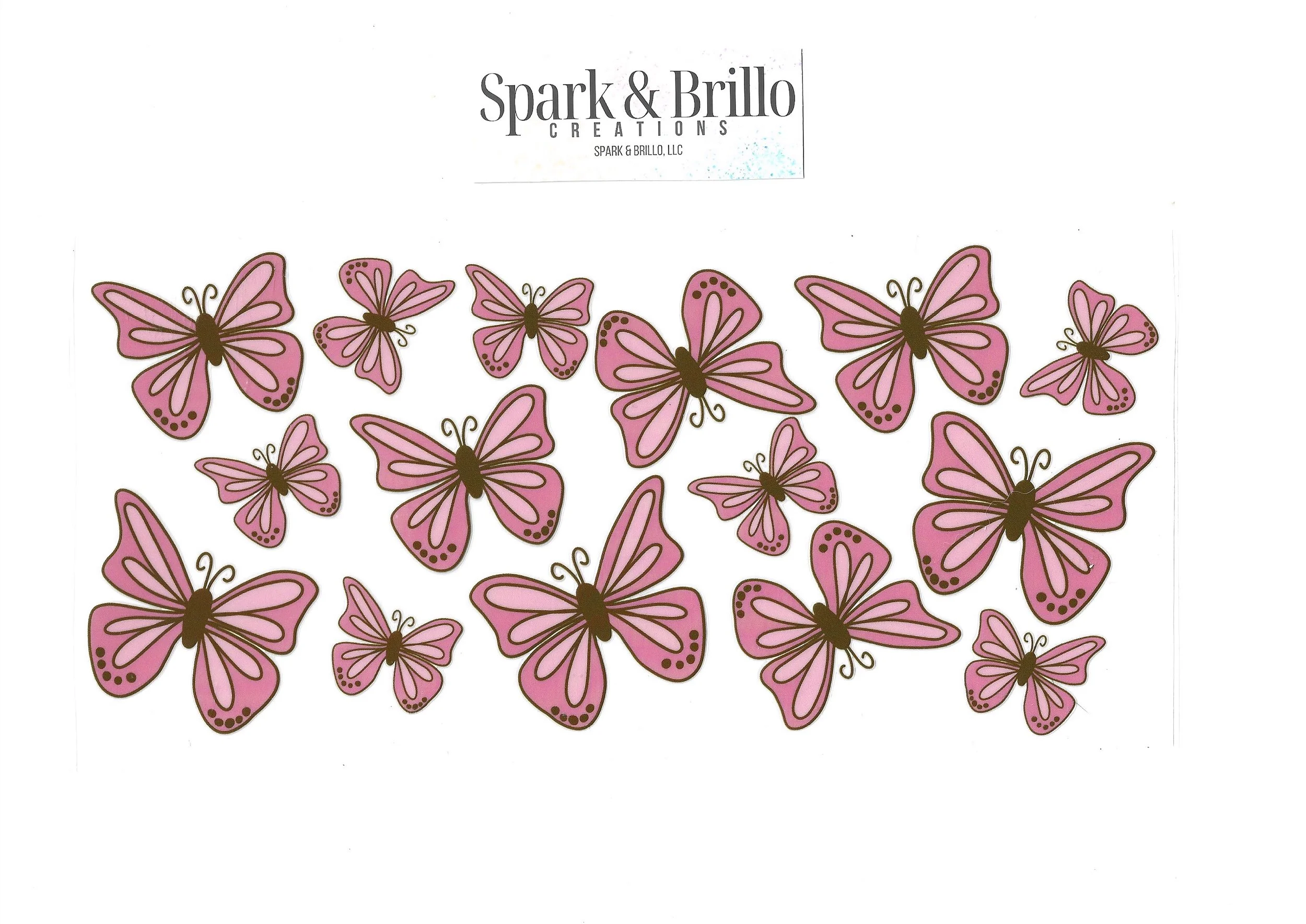 Butterflies - 16 OZ  UV DTF Wraps