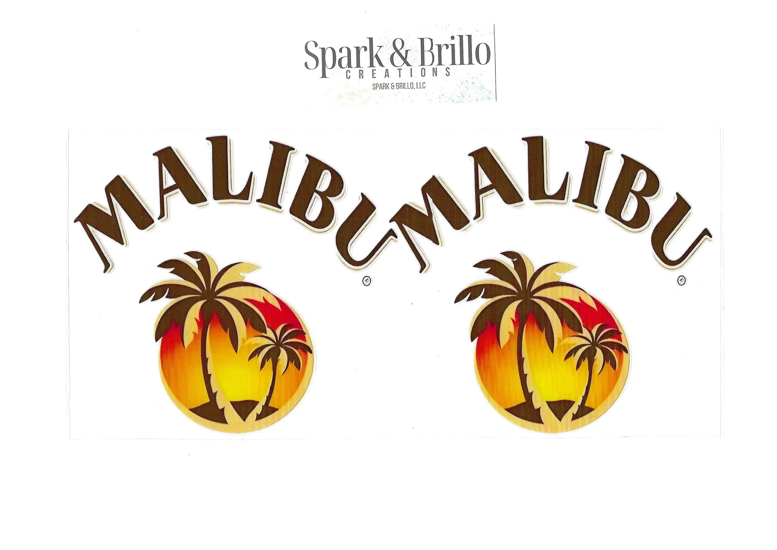 Rum Malibu  -  16 OZ  UV DTF Wraps