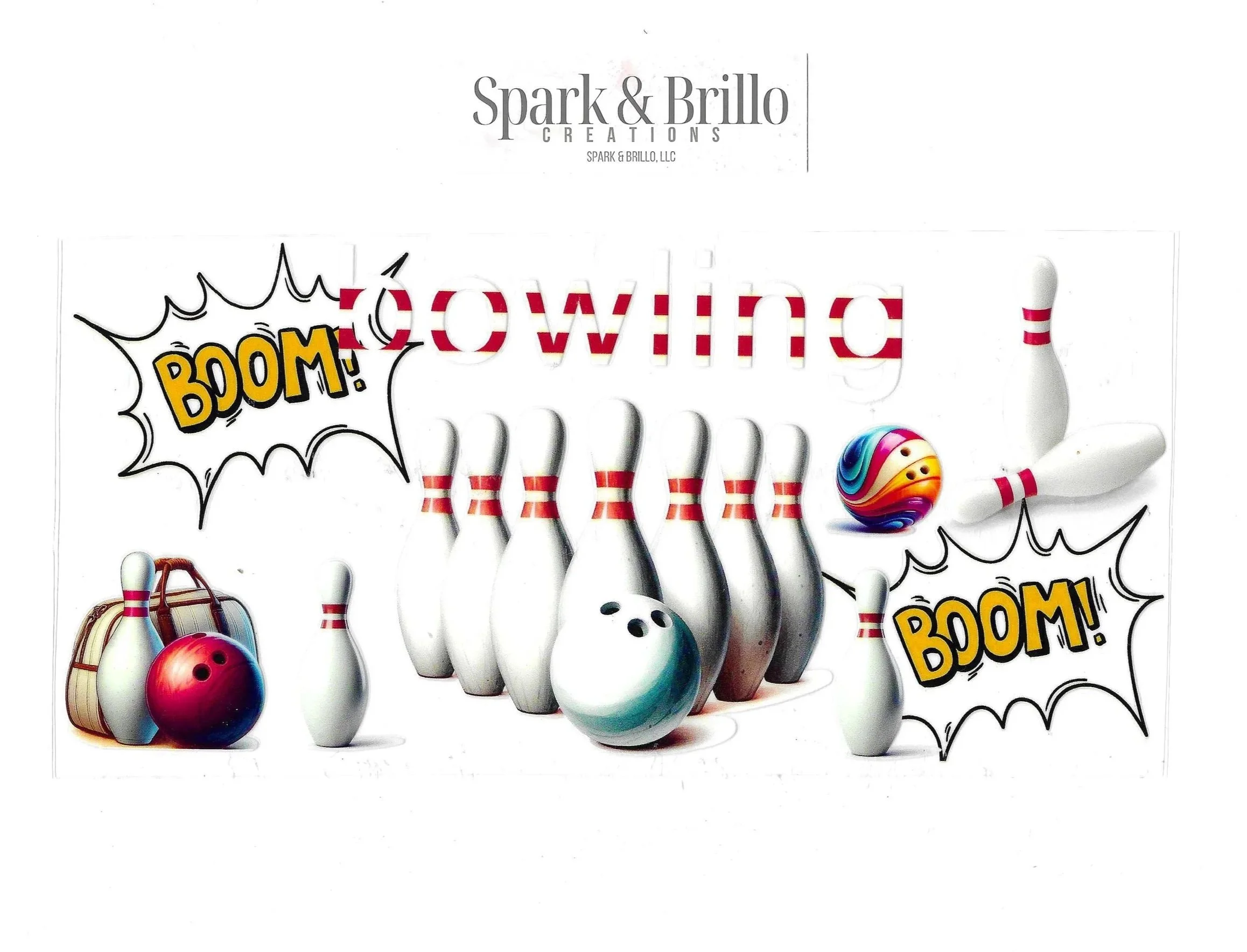 Bowling - 16 OZ UV DTF Cup Wraps