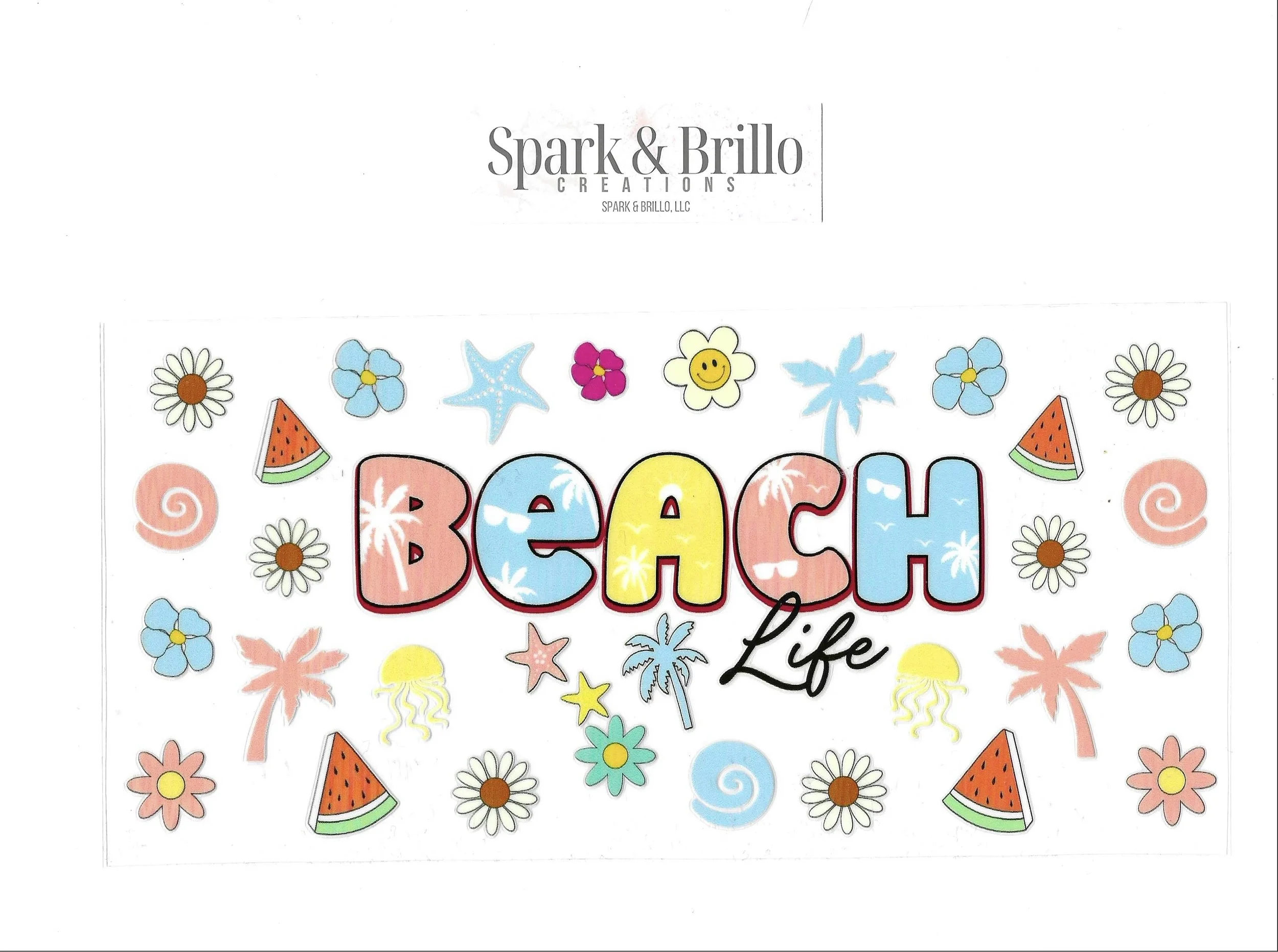 Summer | Beach Life II -  16 OZ UV DTF Wraps
