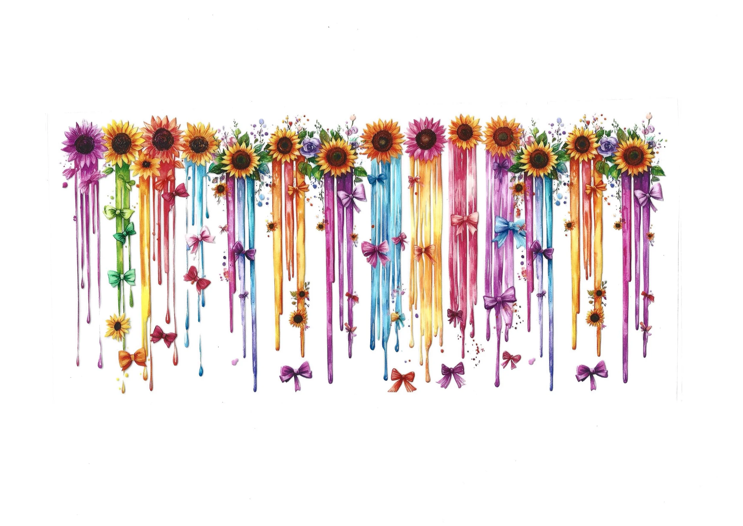 Sunflowers Rainbow - 16 OZ Wraps