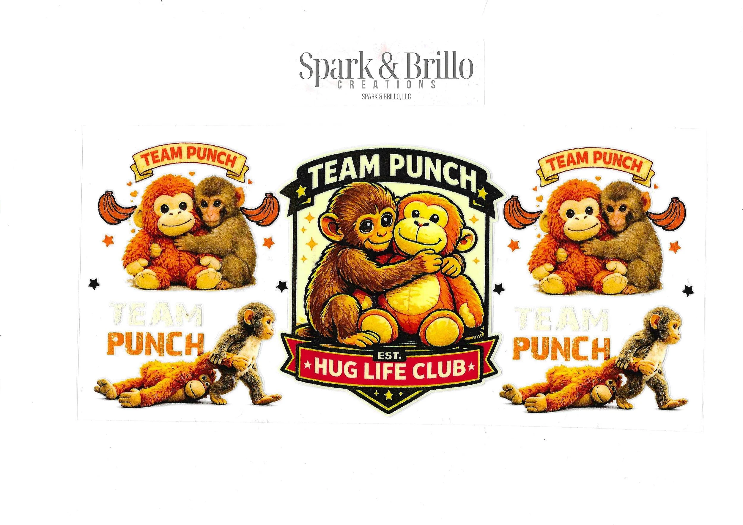 Punch Monkey - 16 OZ UV DTF Wraps