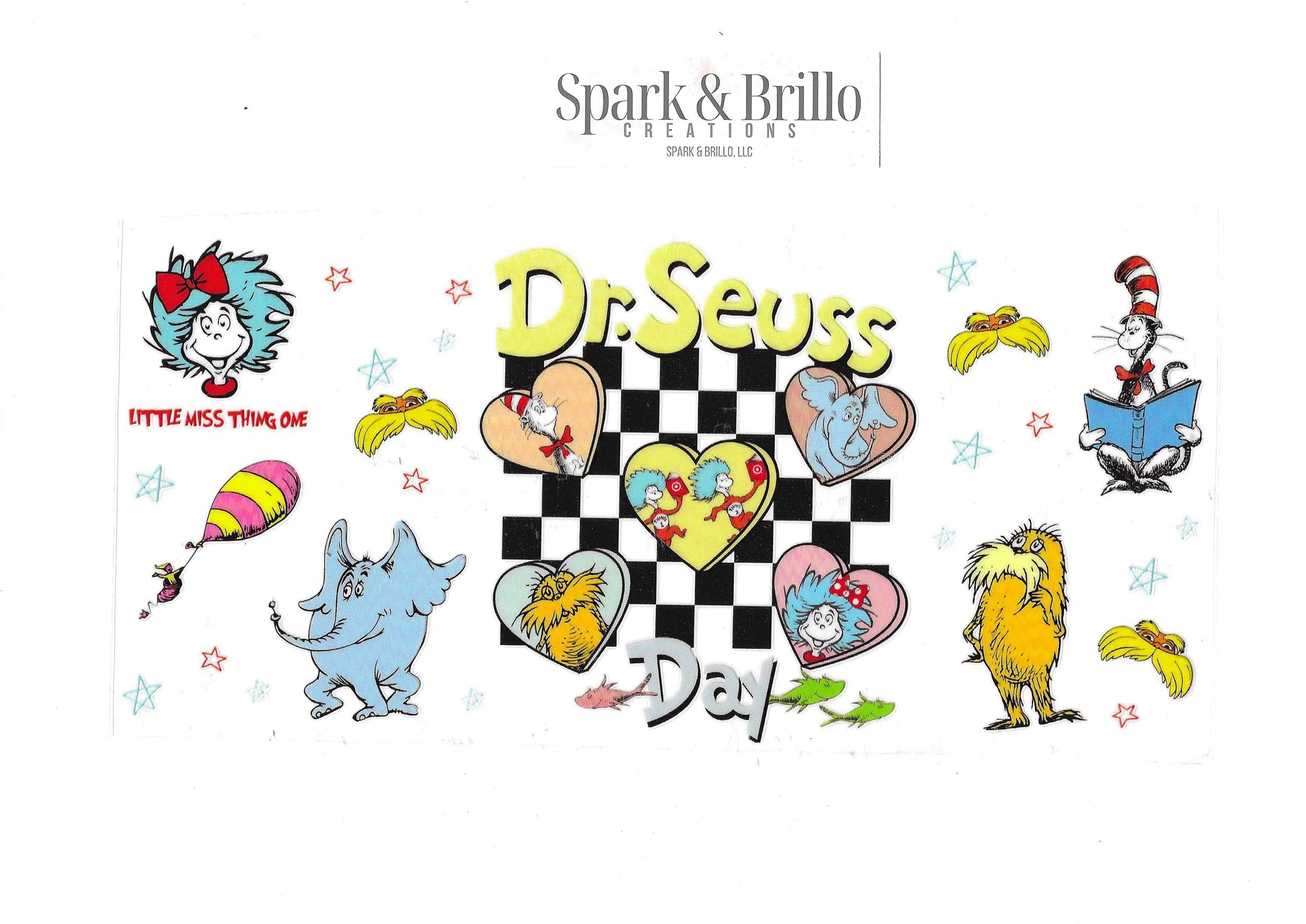 Dr. Seuss-  16 OZ  UV DTF Cup Wraps