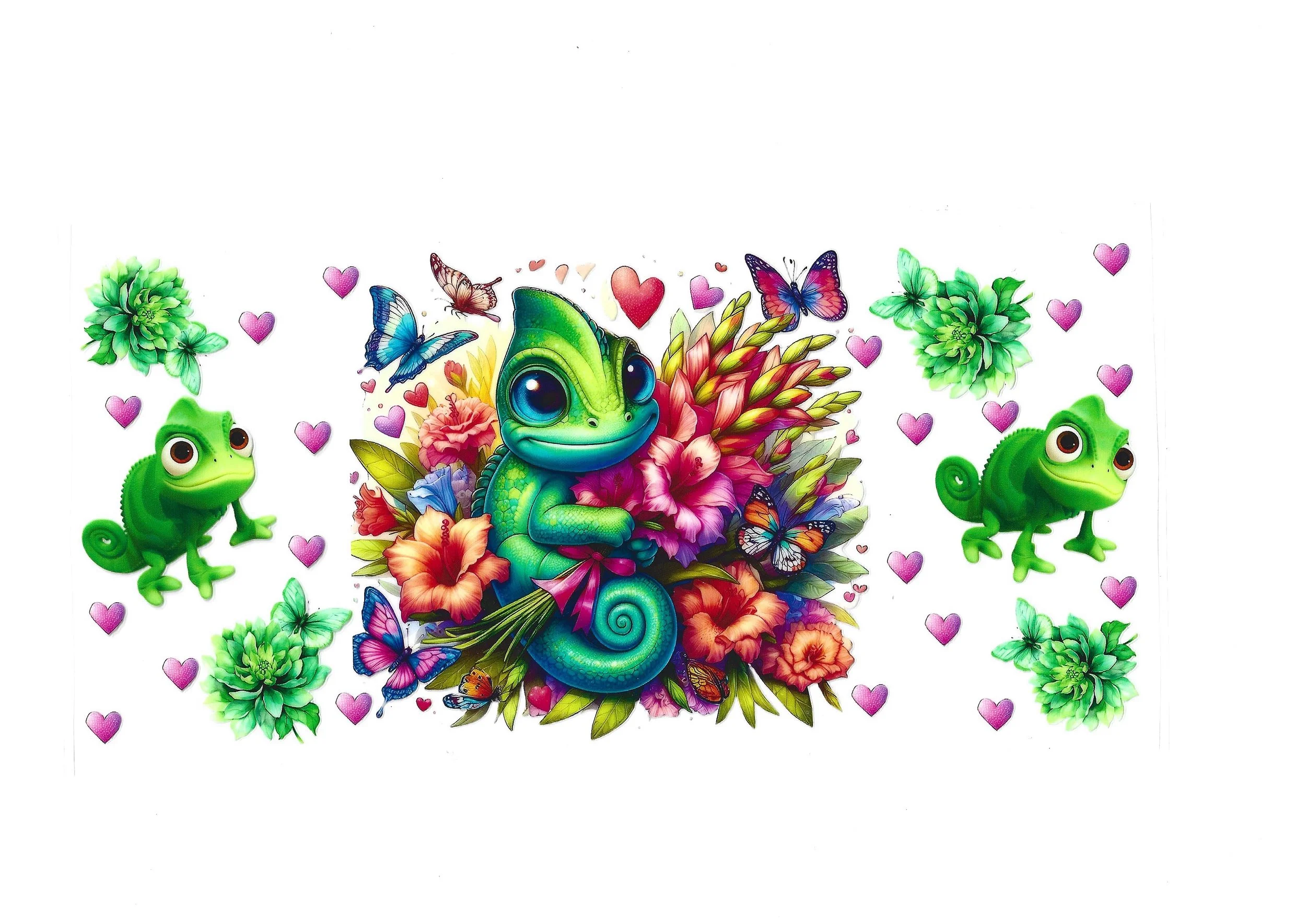 Cartooon Chameleon - 16 OZ Wraps