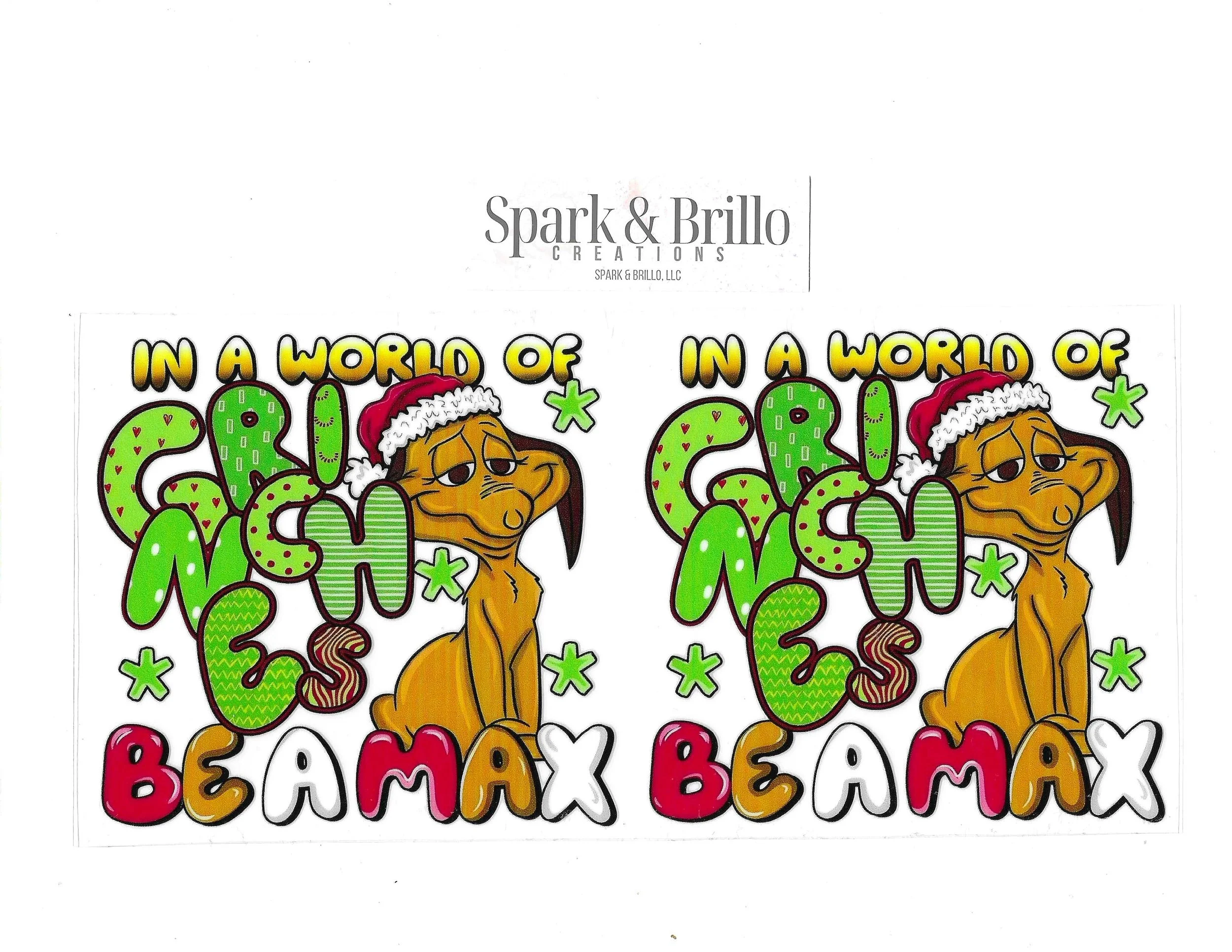 Christmas Grinch 3 - 16 Oz. UV DTF Cup Transfers