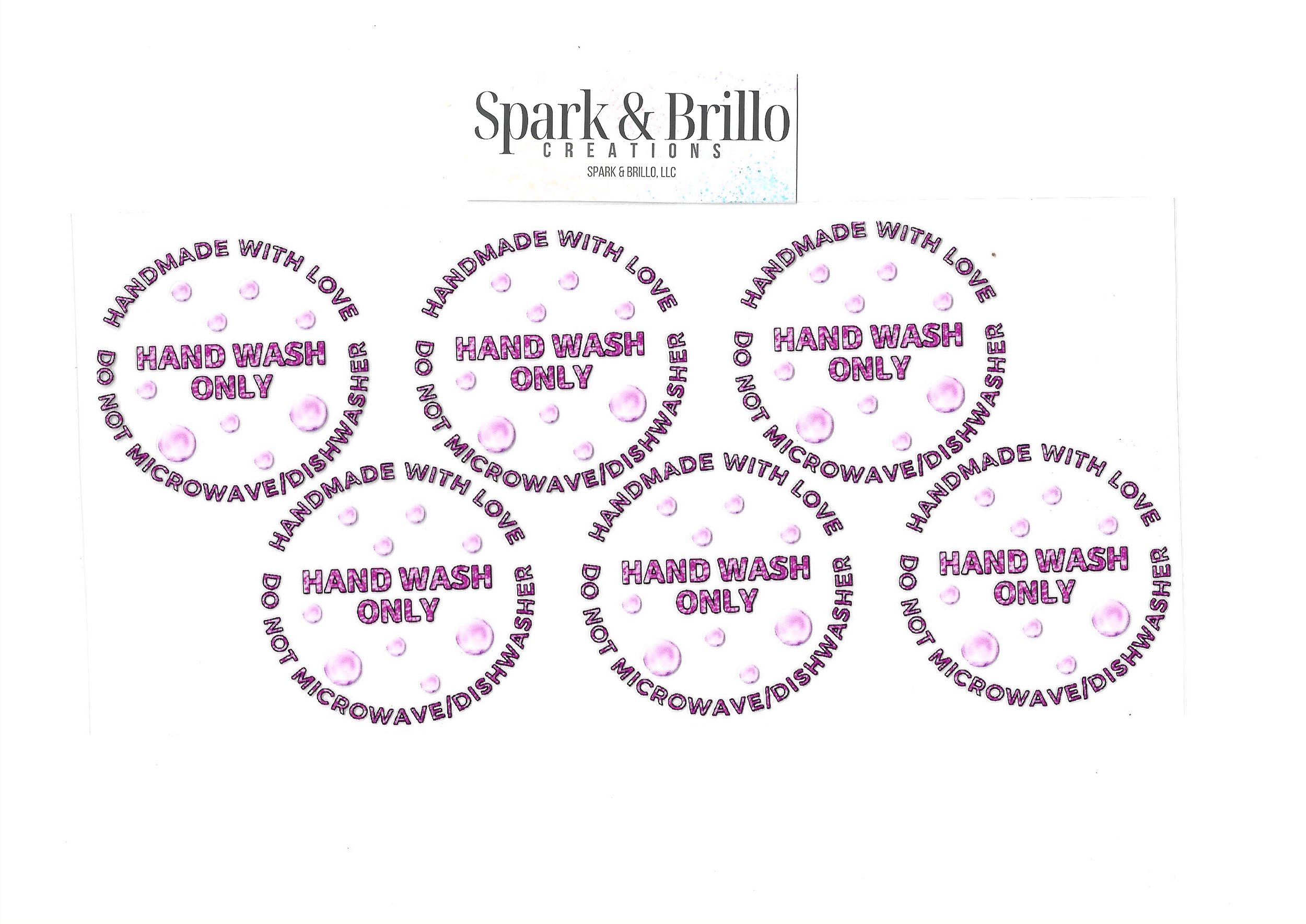 Cup Care Pink Bubbles Instructions- 16 OZ Wraps