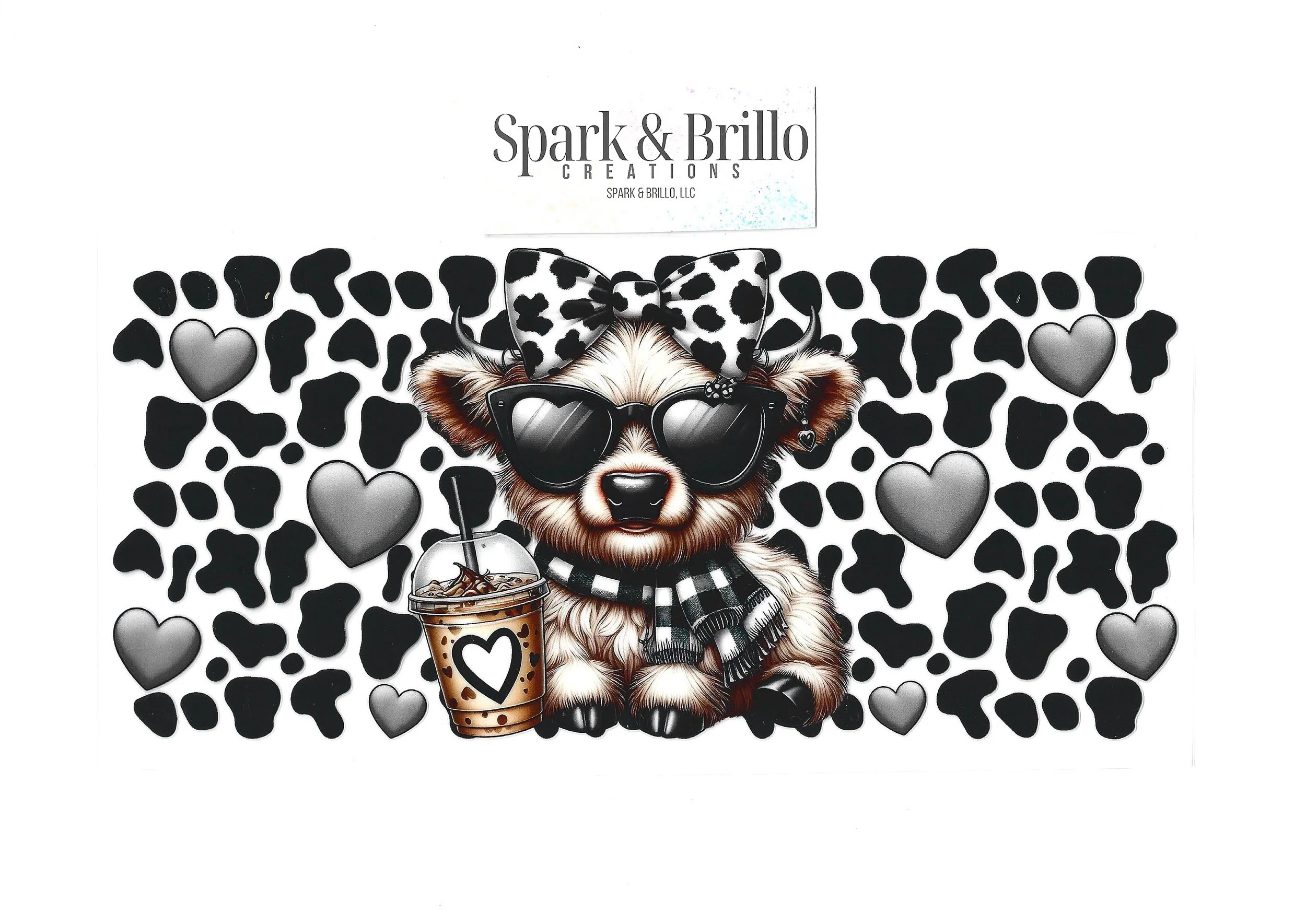 Highland Cows Coffee -  16 OZ  UV DTF Wraps