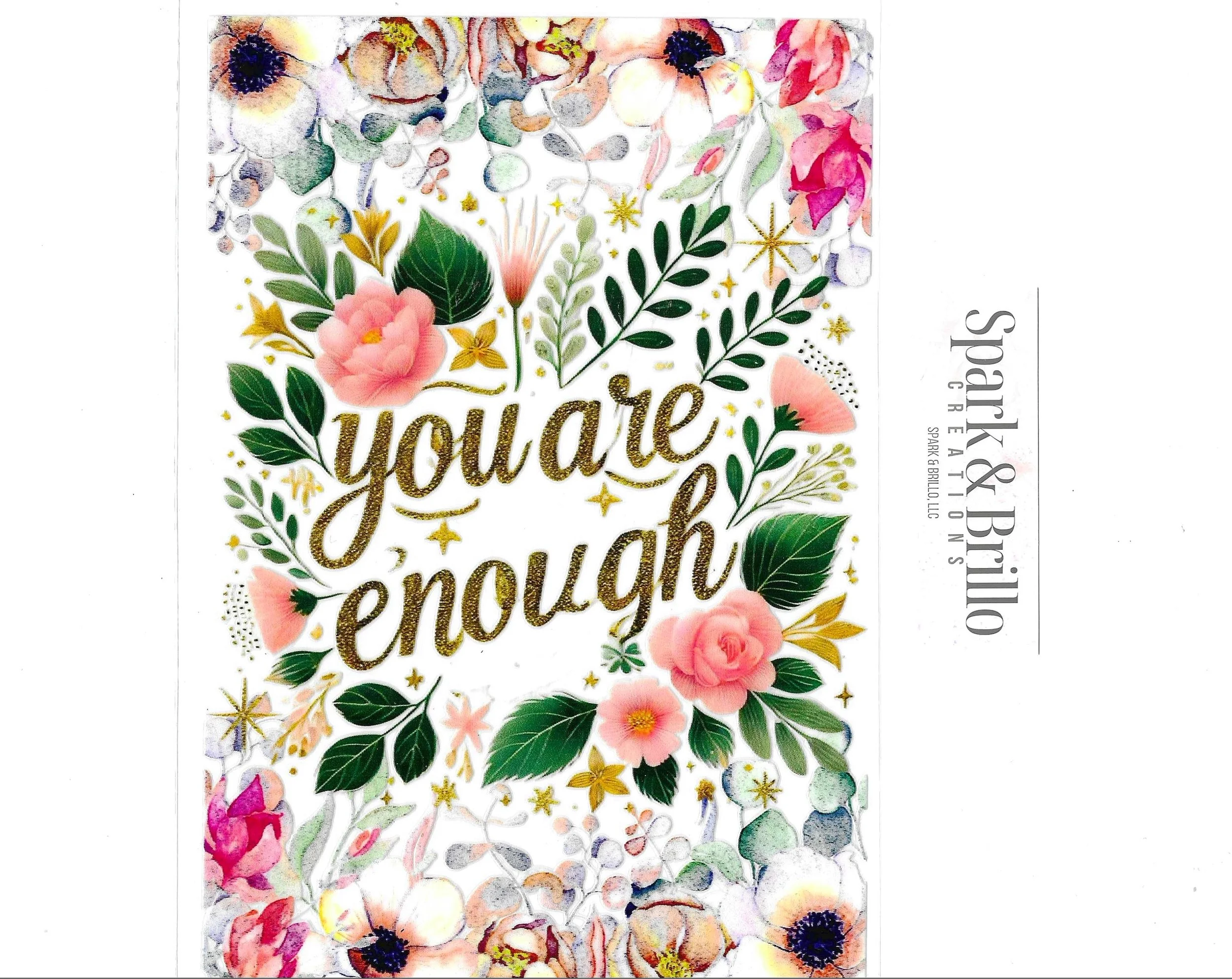 Flowers & Positive Affirmations  Mixed Designs - A5 Notebooks UV DTF Transfers