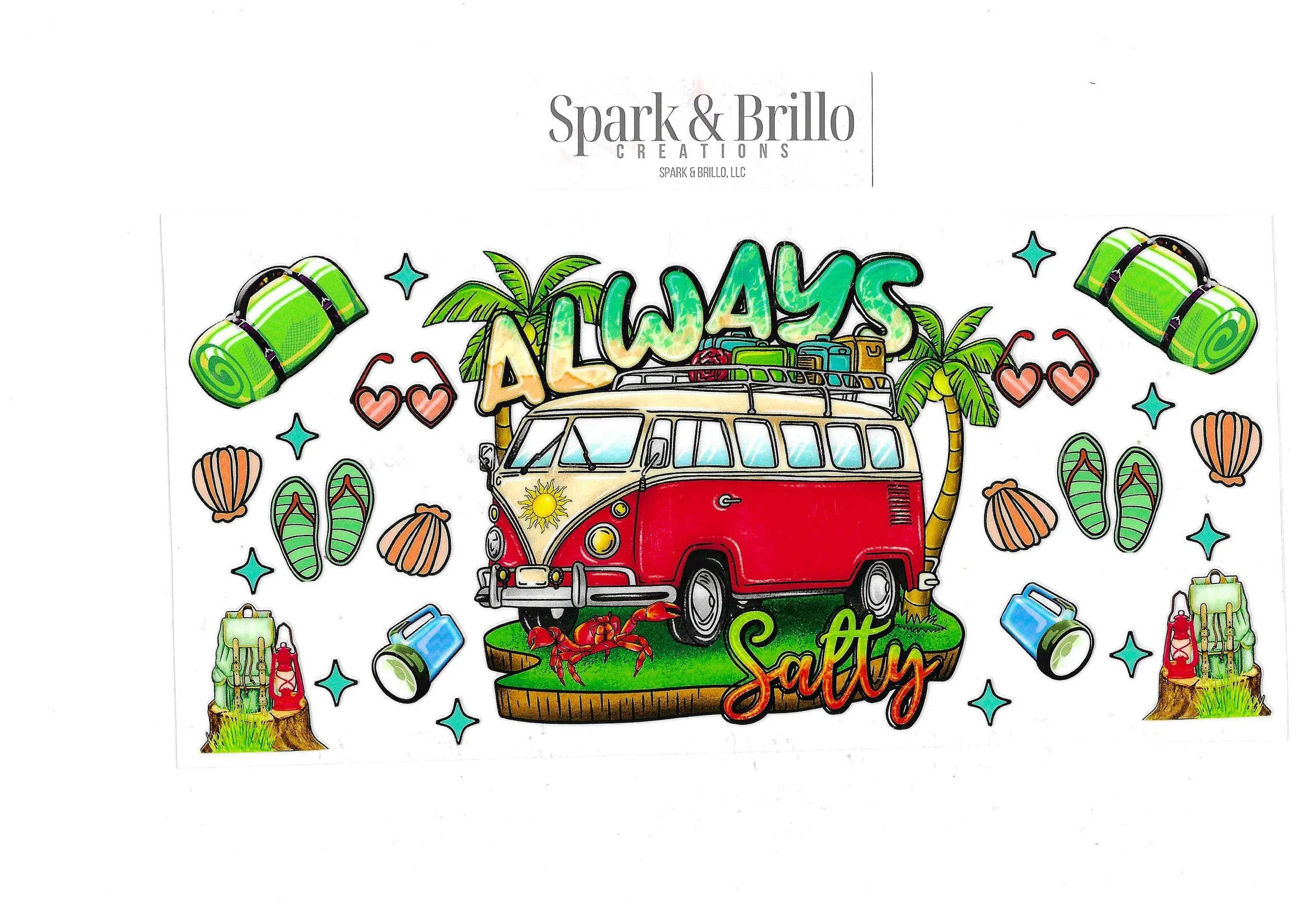 Summer | Beach Life | Salty III -  16 OZ UV DTF Wraps