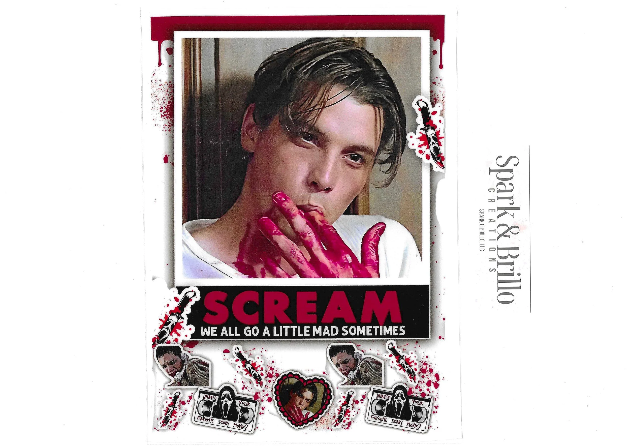 Horror Mixed Characters - A5 Notebooks UV DTF Transfers