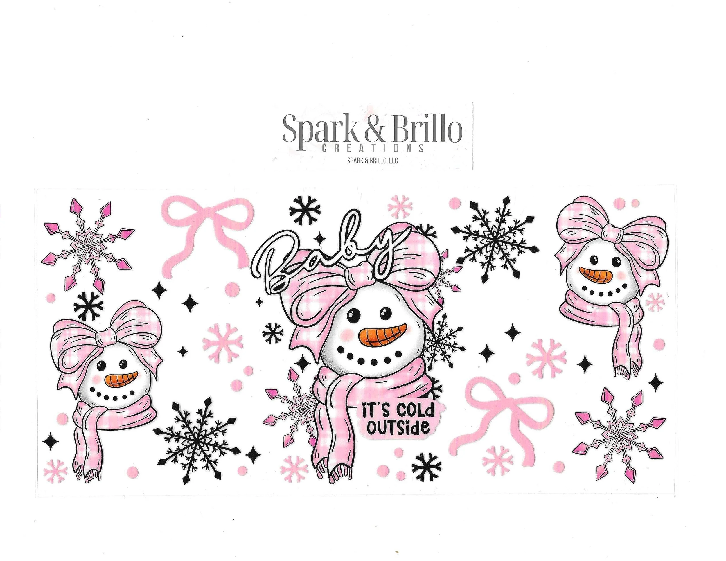Christmas Baby It's Cold  #36 - 16 Oz. UV DTF Cup Transfers