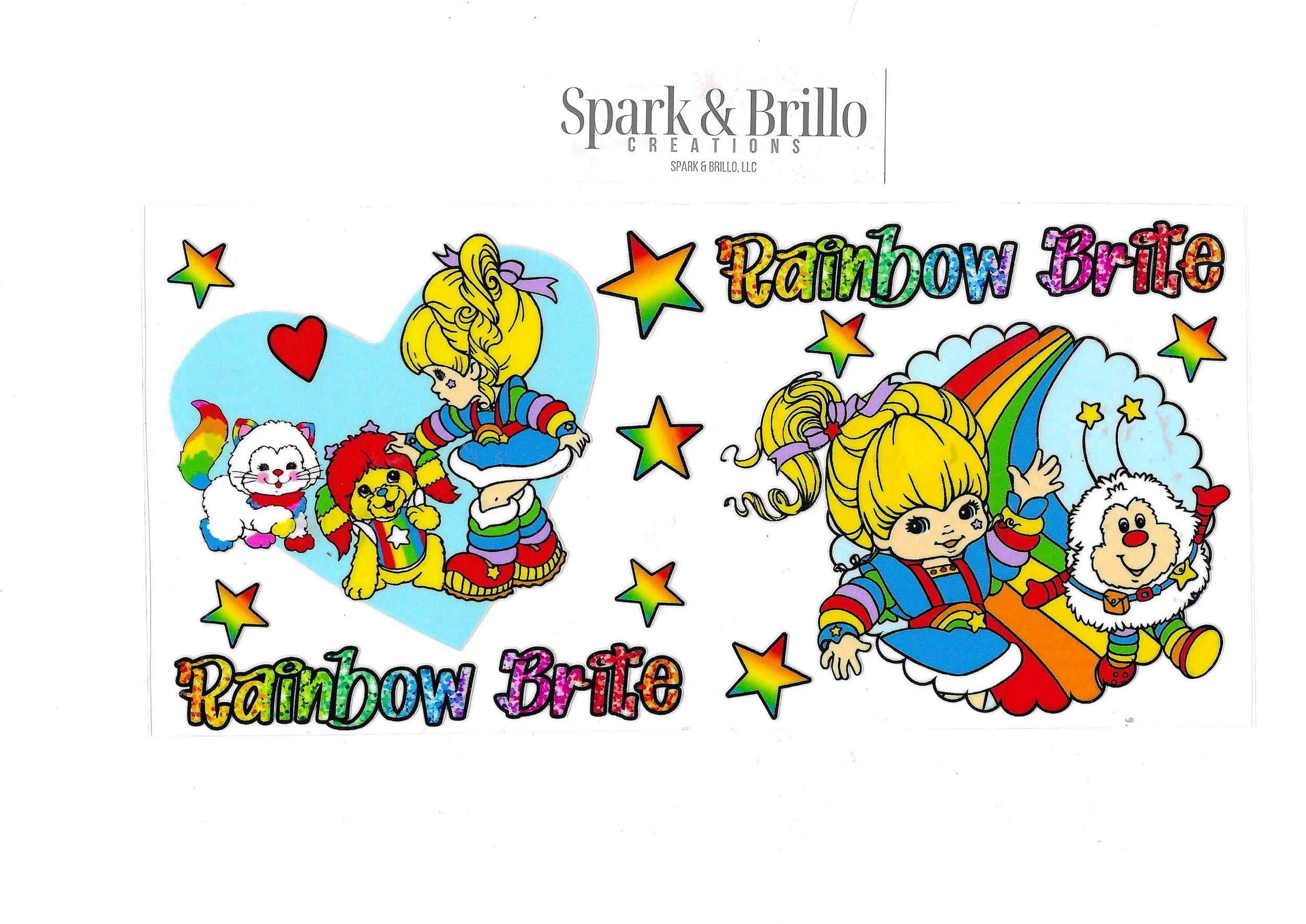 Rainbow Brite II -  16 OZ  UV DTF Wraps