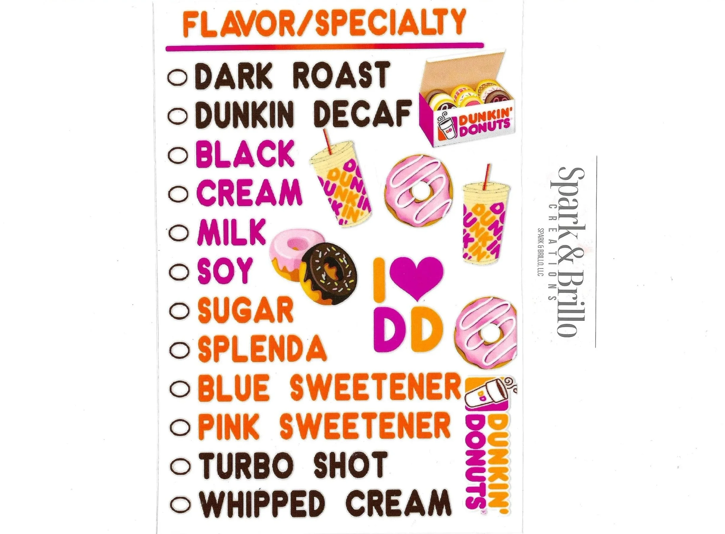 Dunkin Coffee - A5 Notebooks UV DTF Transfers