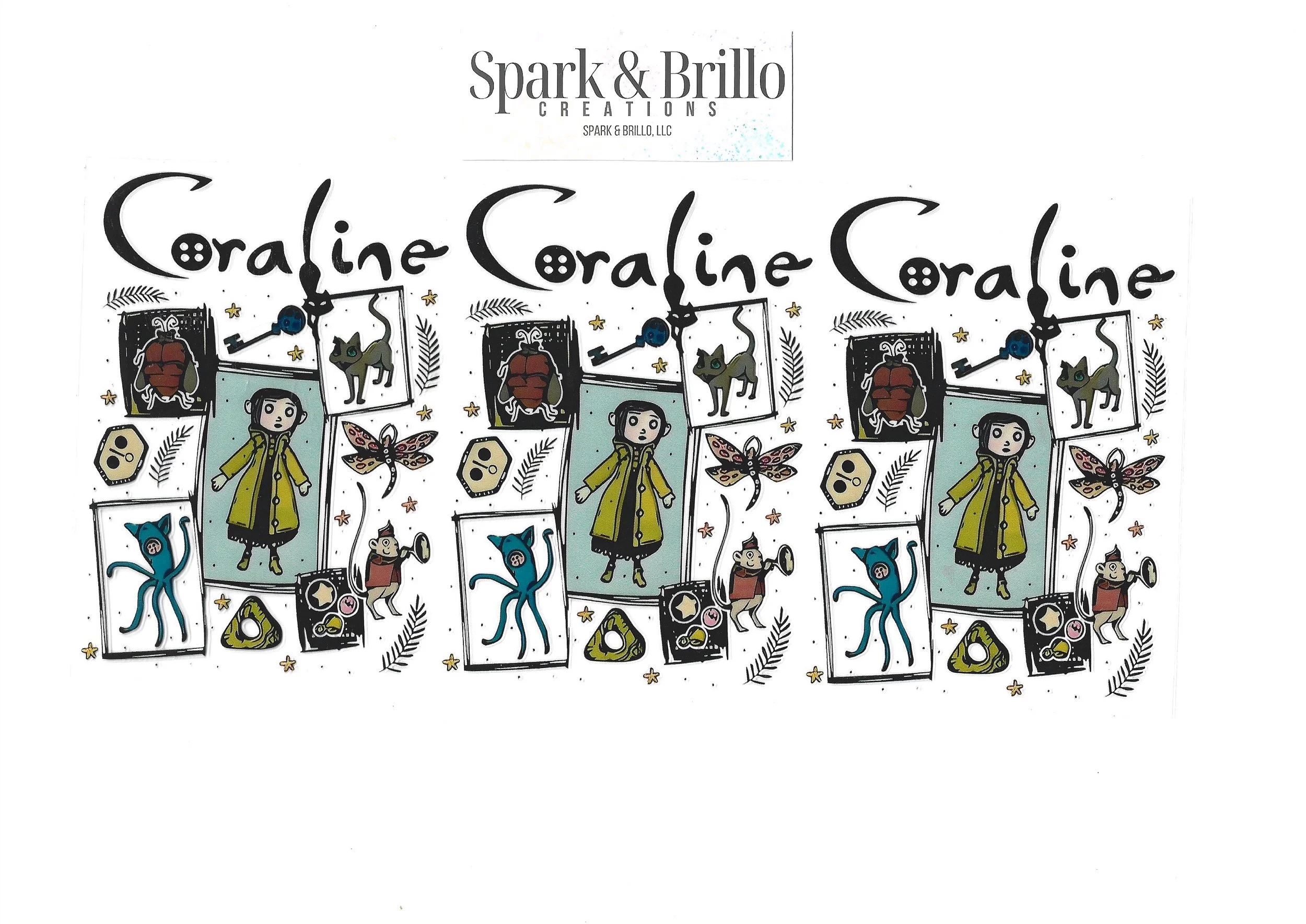 Coraline -  16 OZ  UV DTF Wraps