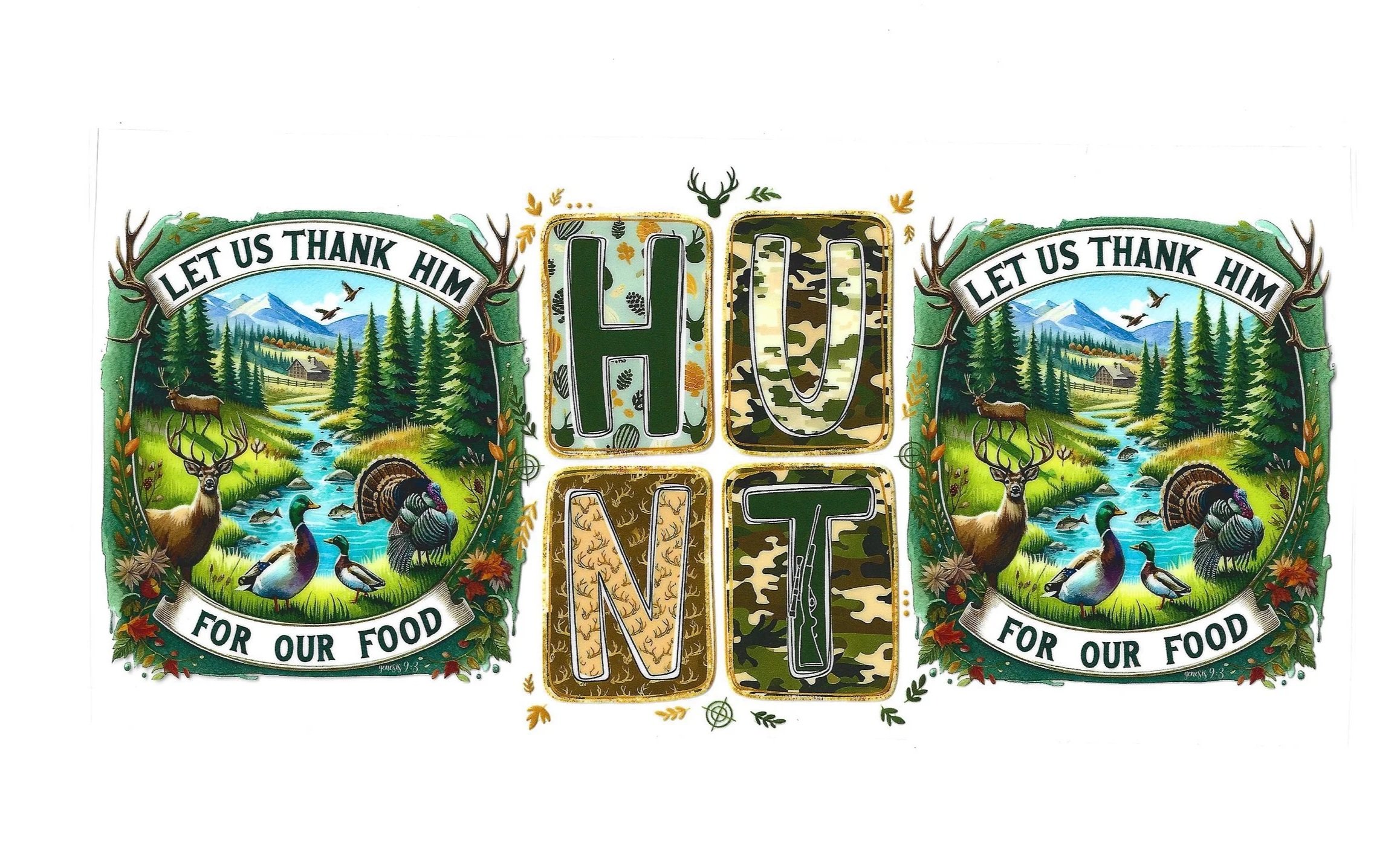 Hunting- 16 OZ Wraps