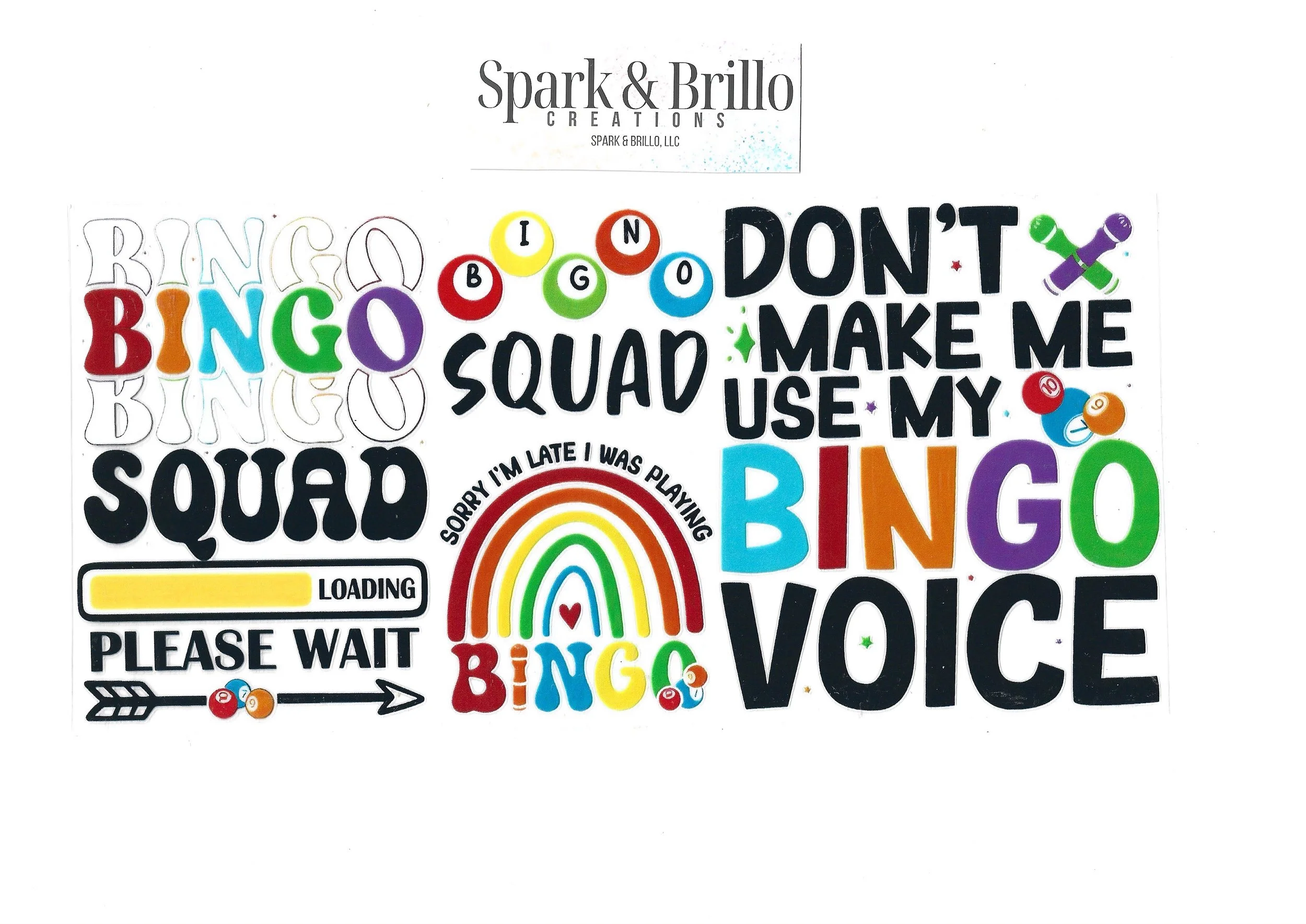 Games: Bingo -  16 OZ UV DTF Wraps