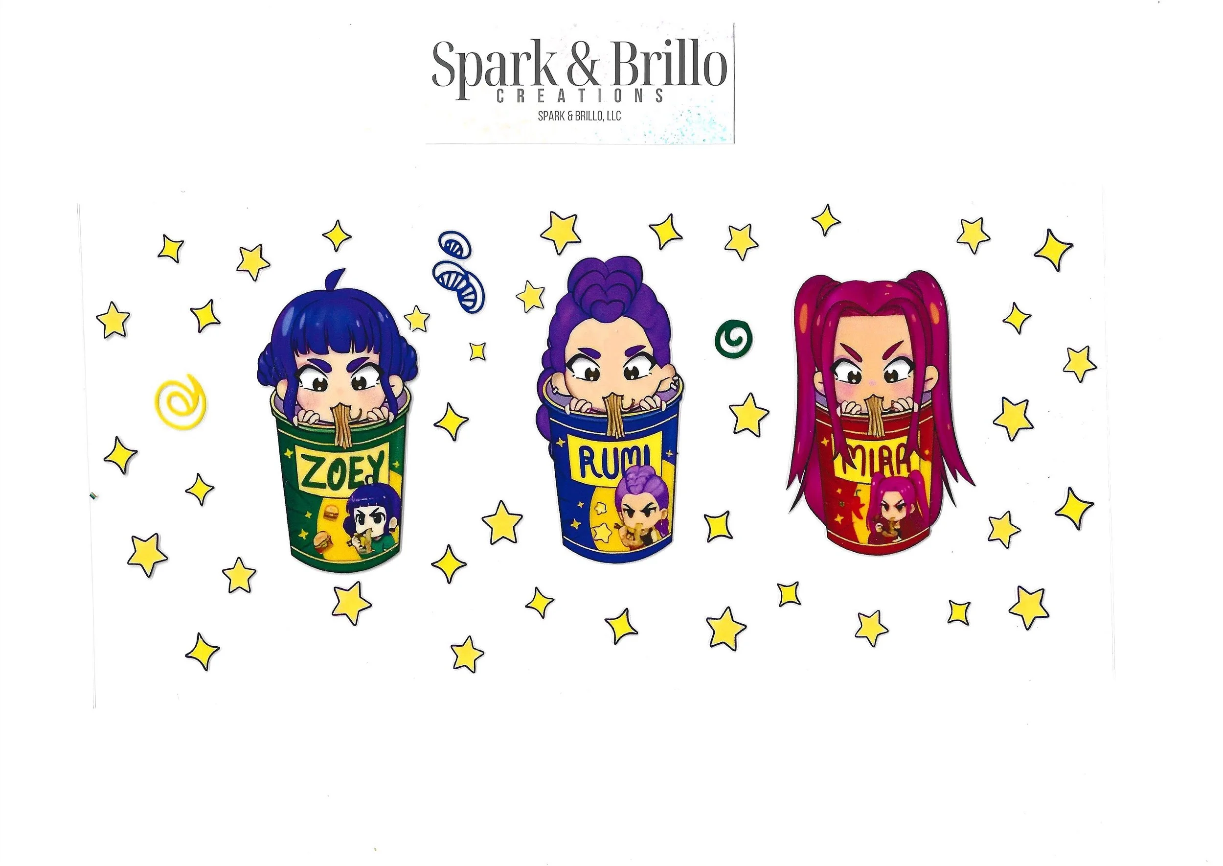 K-Pop HUNTR/X - 16 OZ UV DTF Wraps