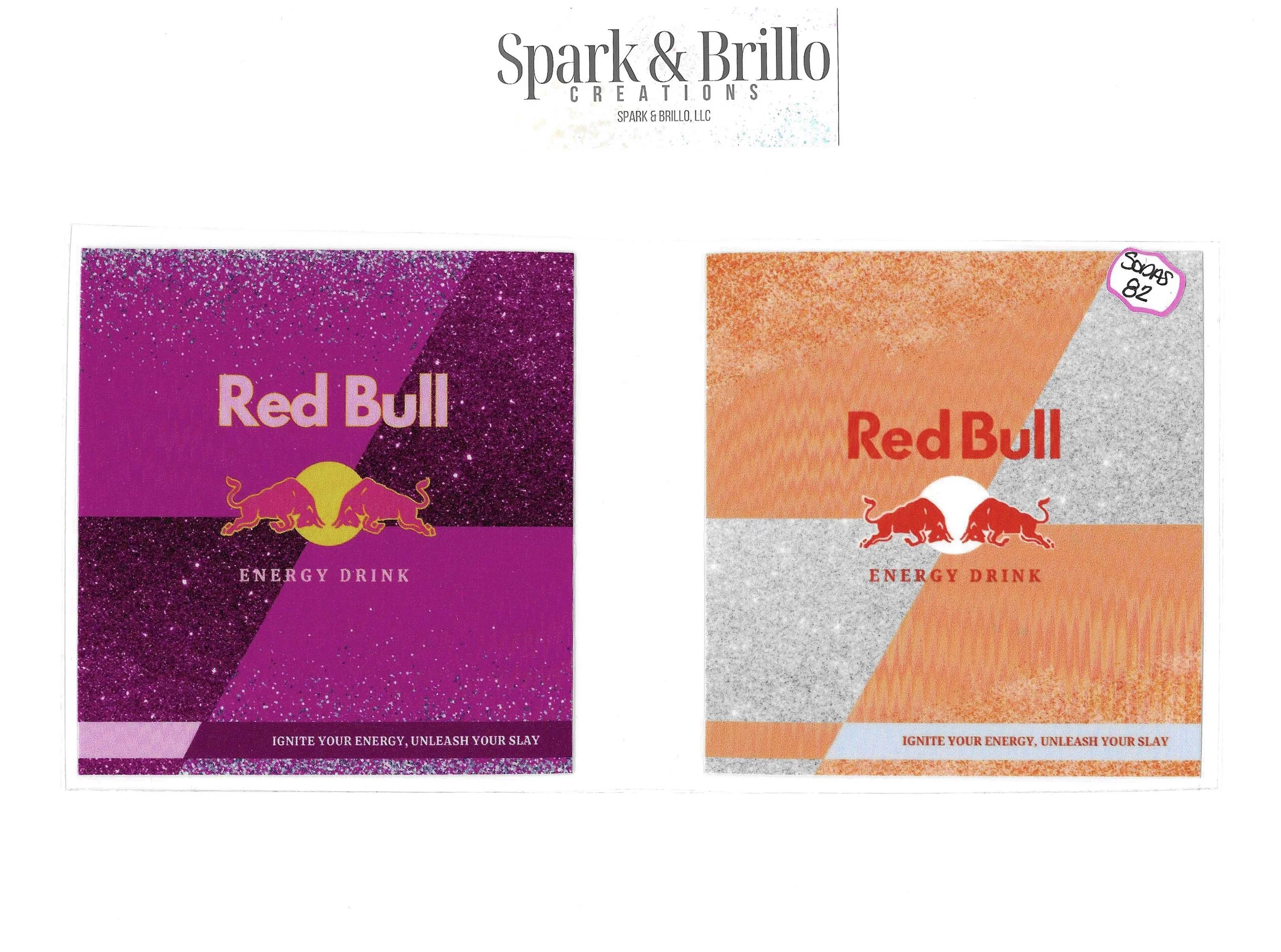 Energy Drinks RedBull -  16 OZ  UV DTF Wraps