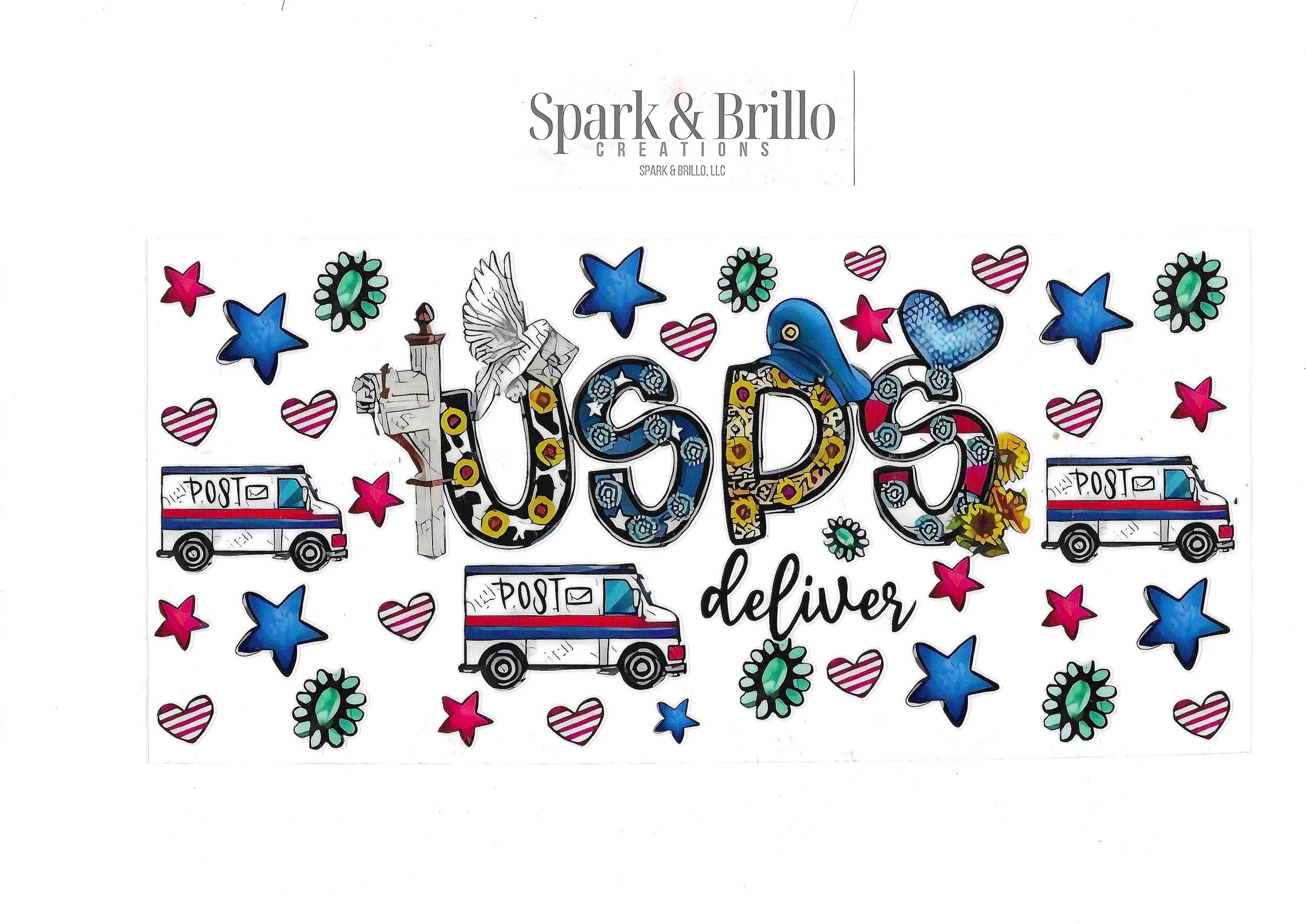 Mail Package Carrier: USPS | FedEx - 16 OZ UV DTF Wraps