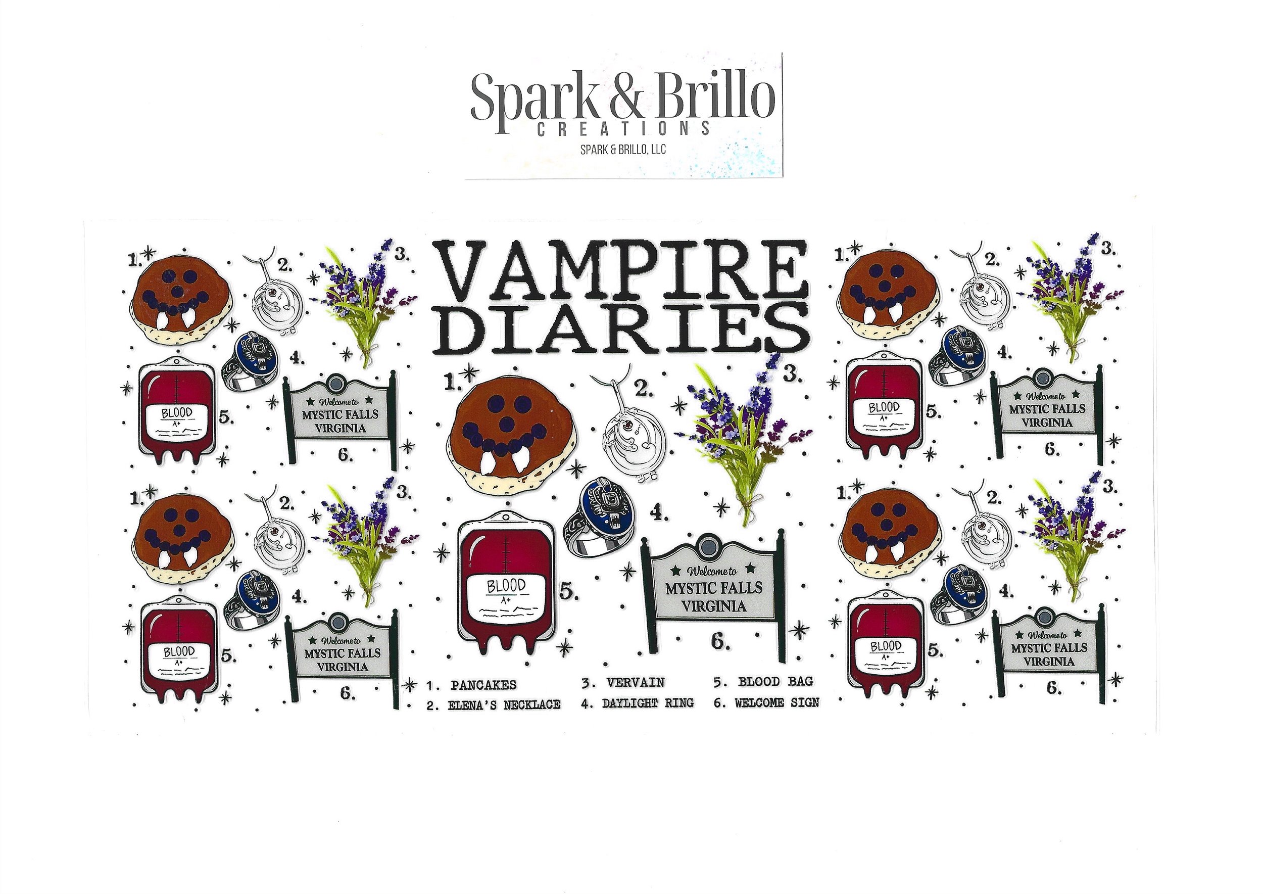 Vampire Diaries -  16 OZ  UV DTF Wraps