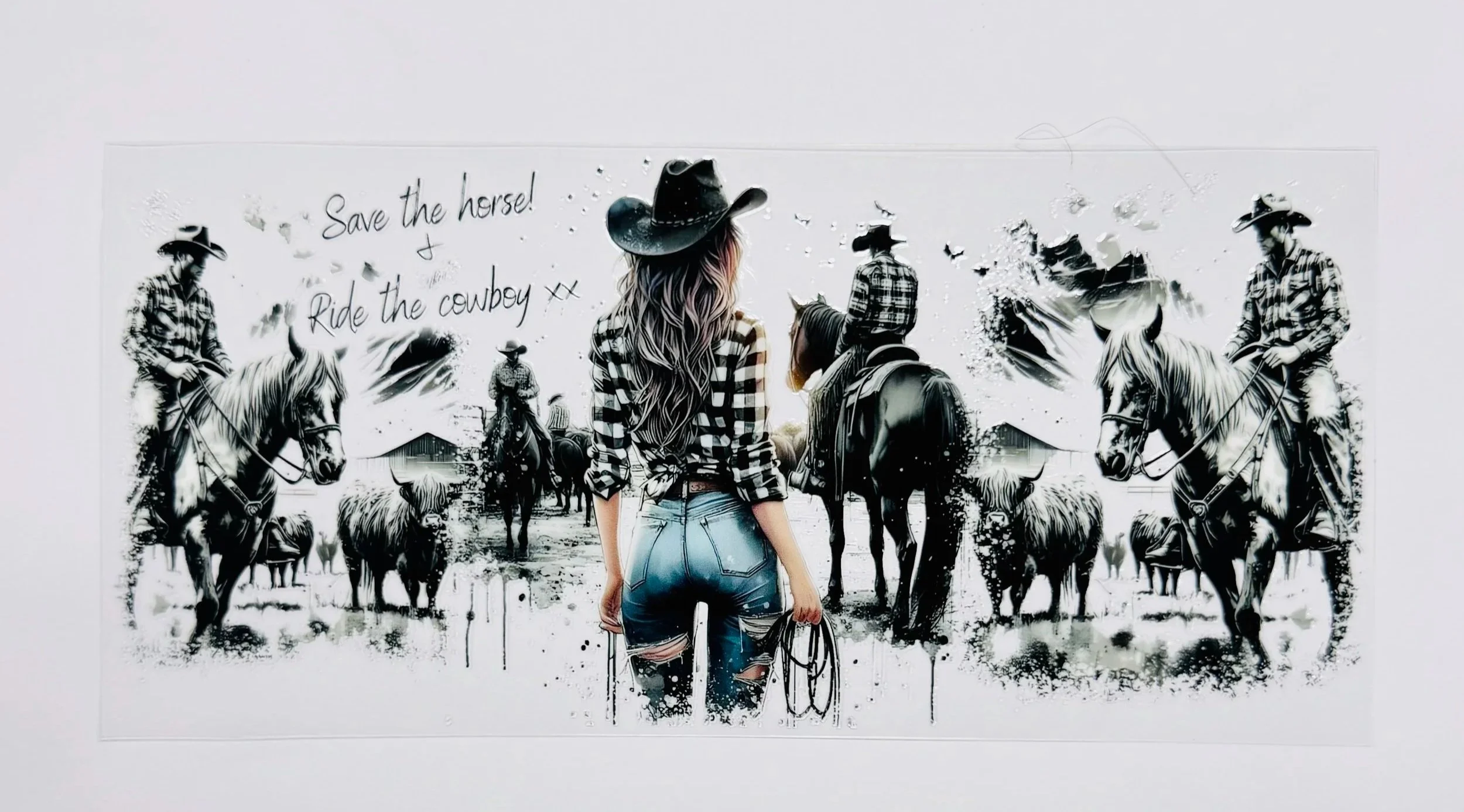 Western -  16 OZ  UV DTF Wraps