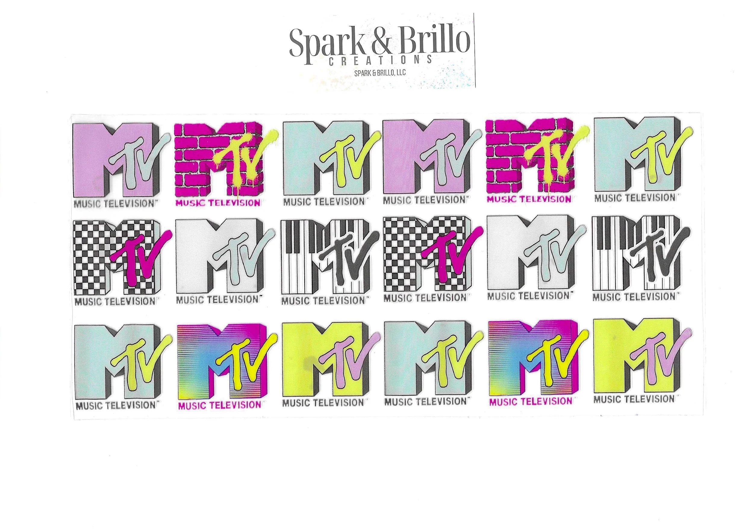 Sparkling New | MTV - 16 oz UV DTF Wraps