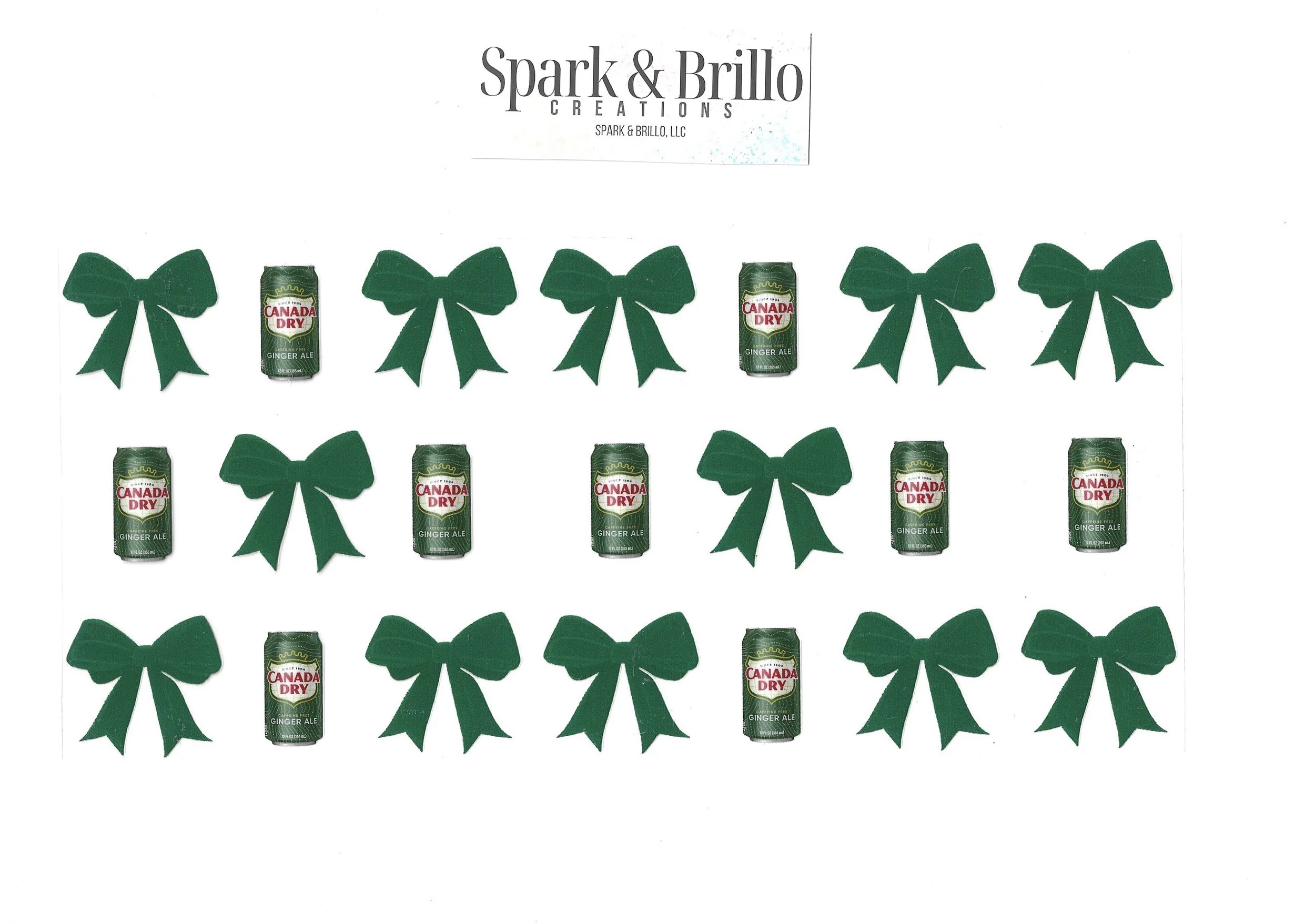 Ginger Ale Sodas -  16 OZ  UV DTF Wraps