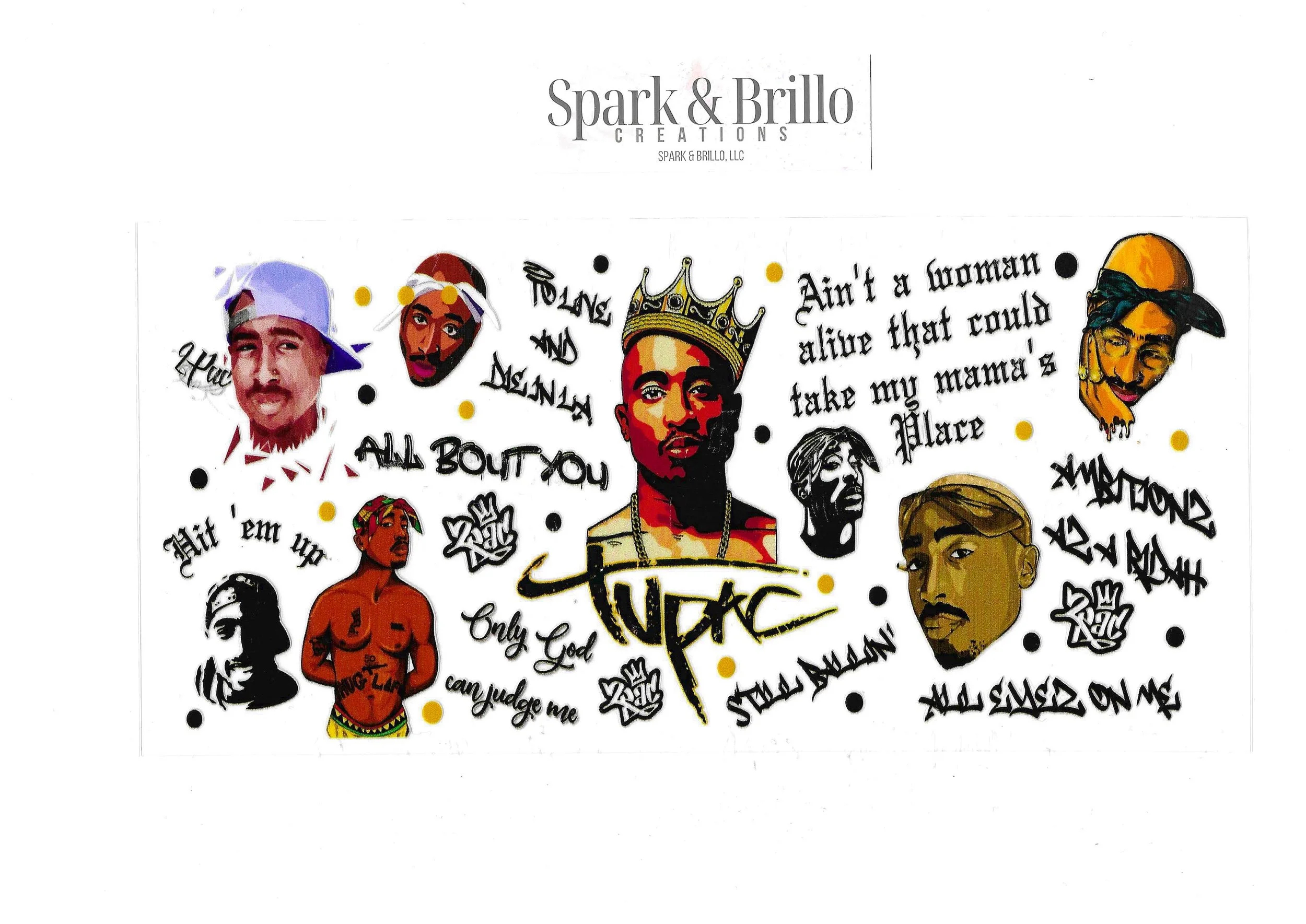 Music: Mixed Artists IV - 16 oz UV DTF Wraps