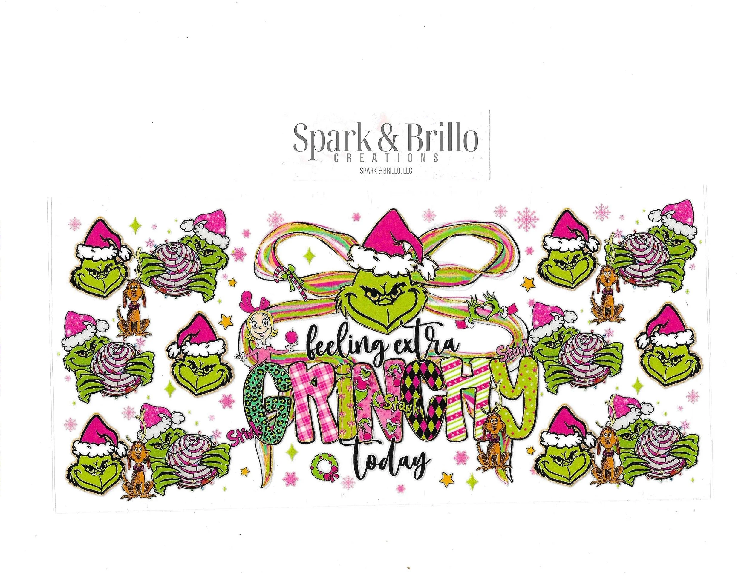 Christmas Grinch #33 - 16 Oz. UV DTF Cup Transfers