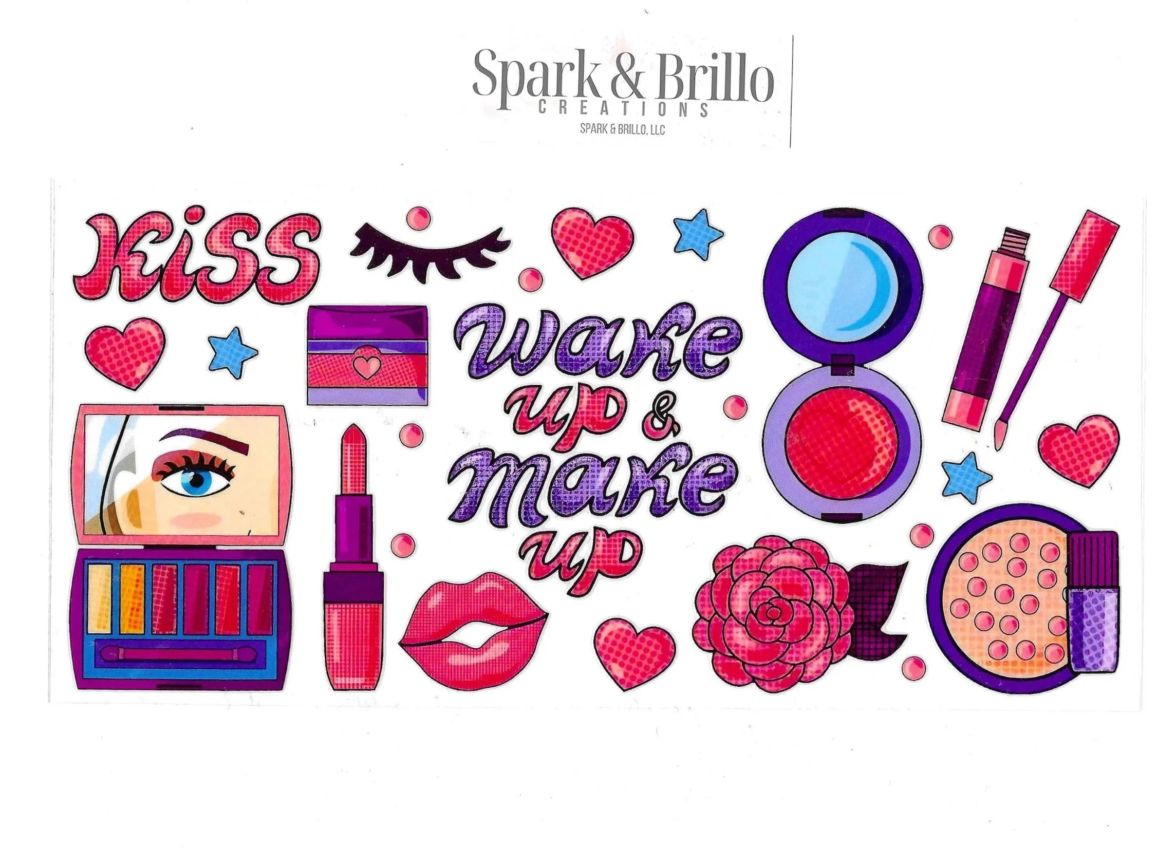 Wakeup & Make up- 16 Oz. UV DTF Cup Wraps
