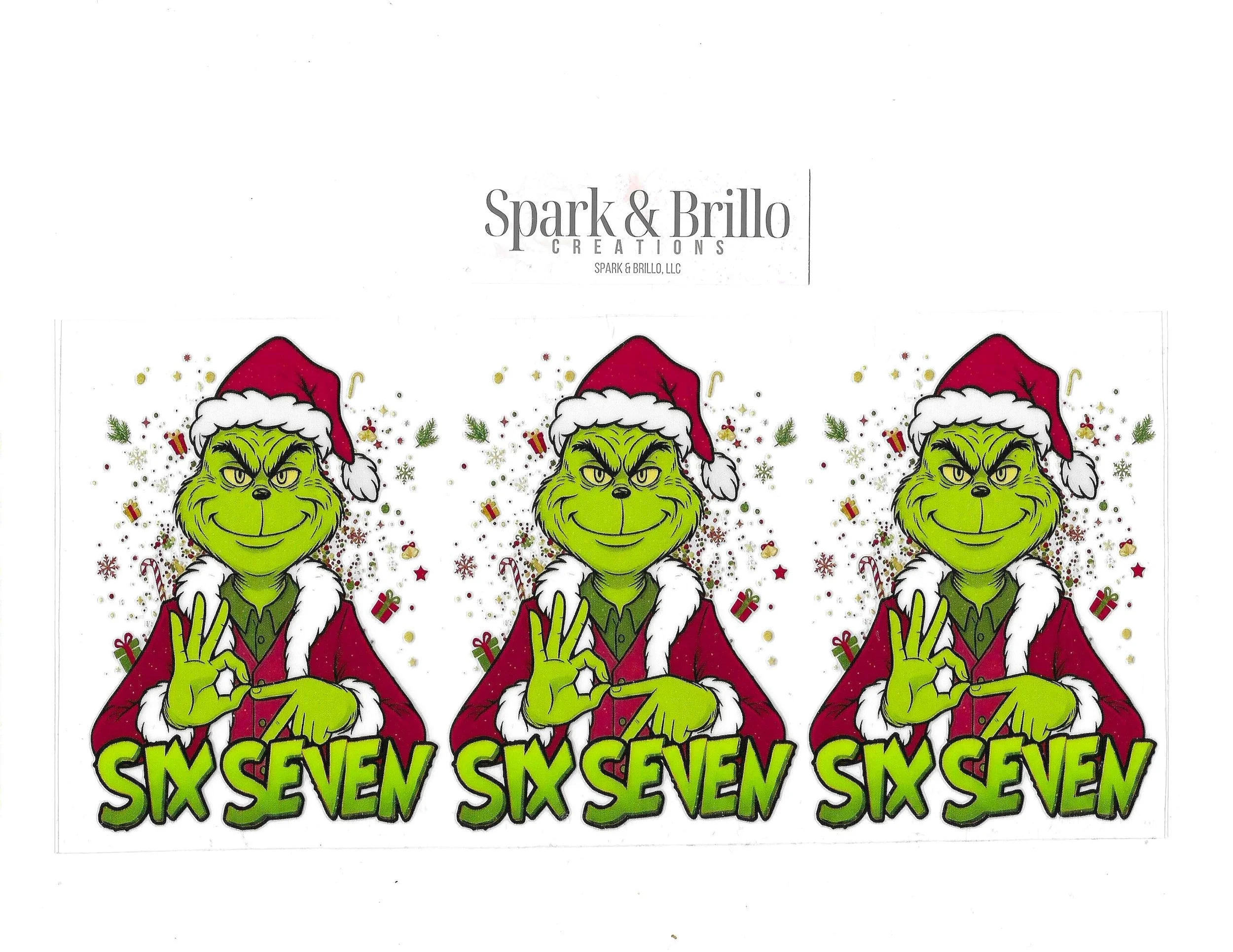 Christmas Grinch - 16 Oz. UV DTF Cup Transfers